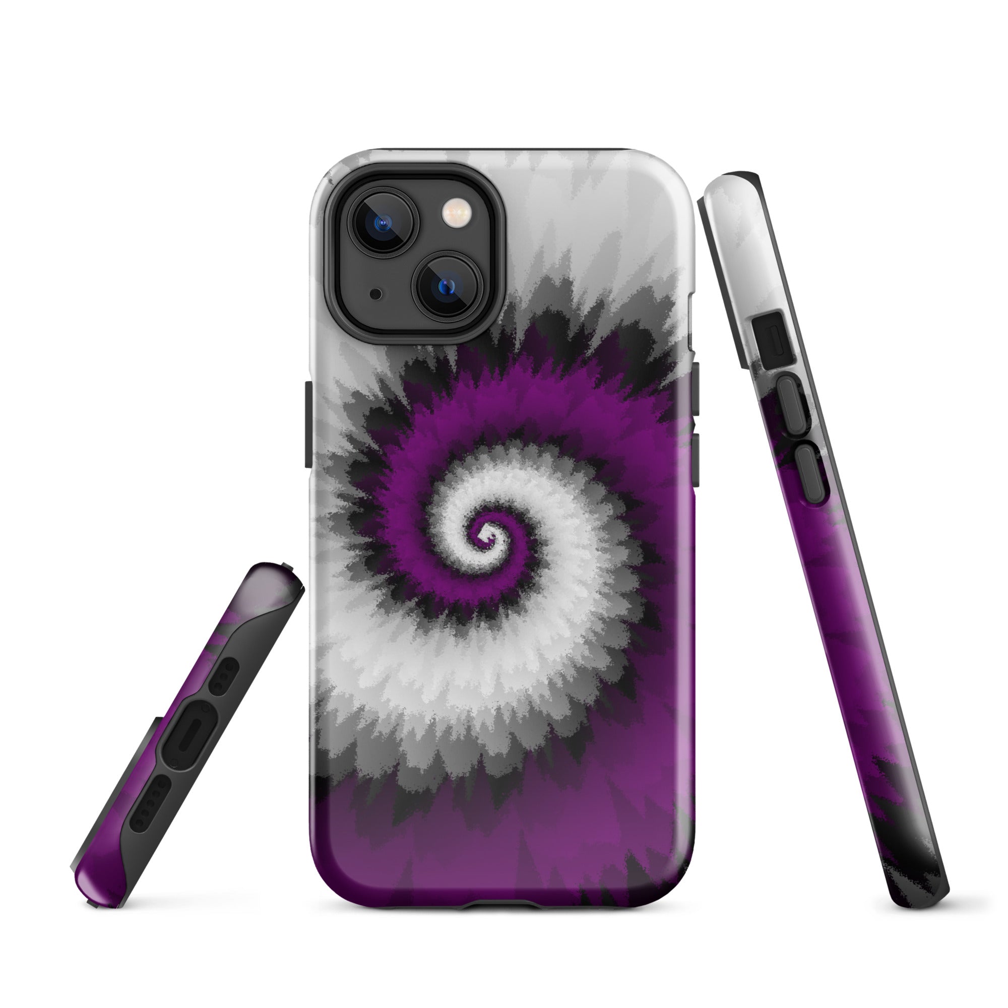 Tough Case for iPhone® Tie Dye Spiral Asexual