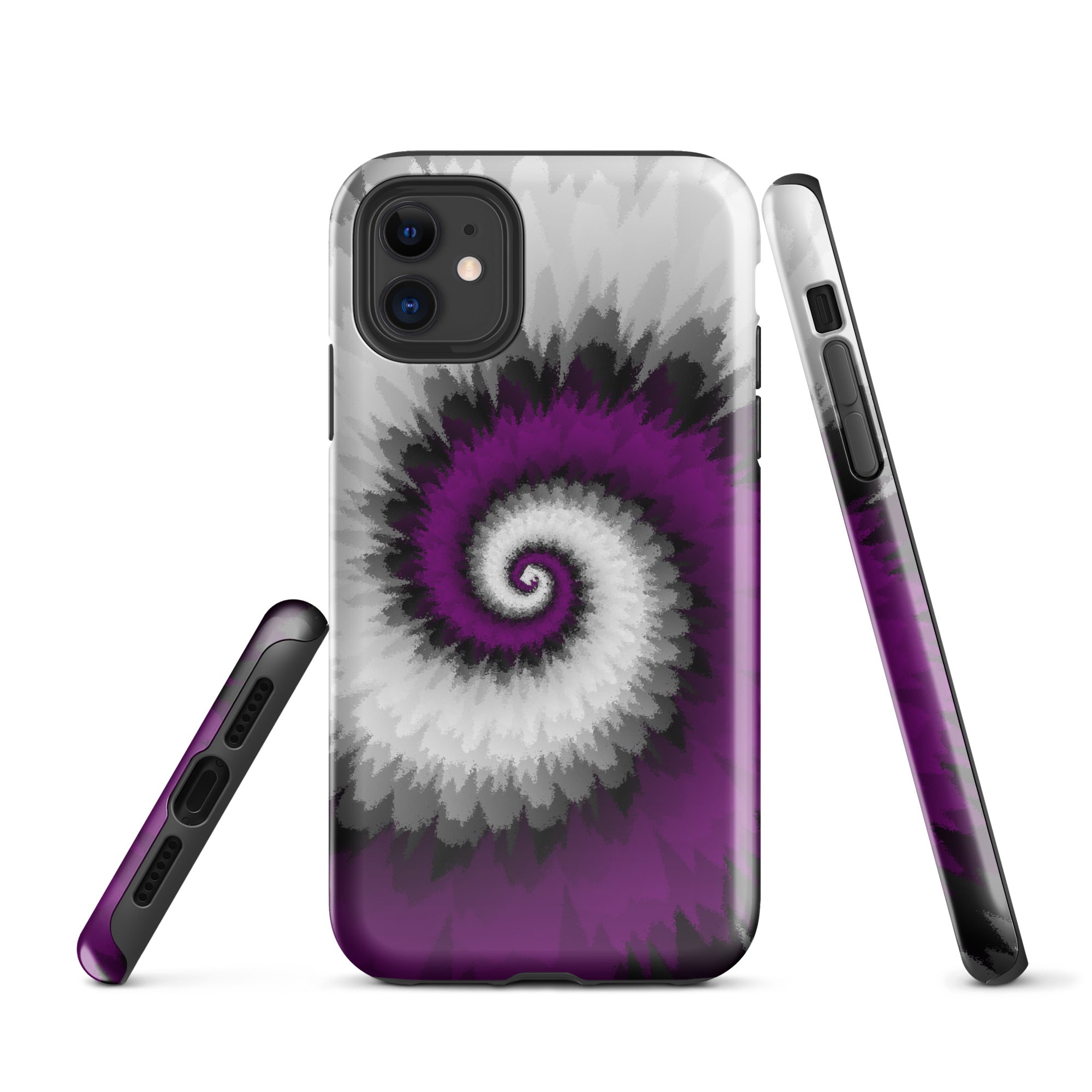 Tough Case for iPhone® Tie Dye Spiral Asexual
