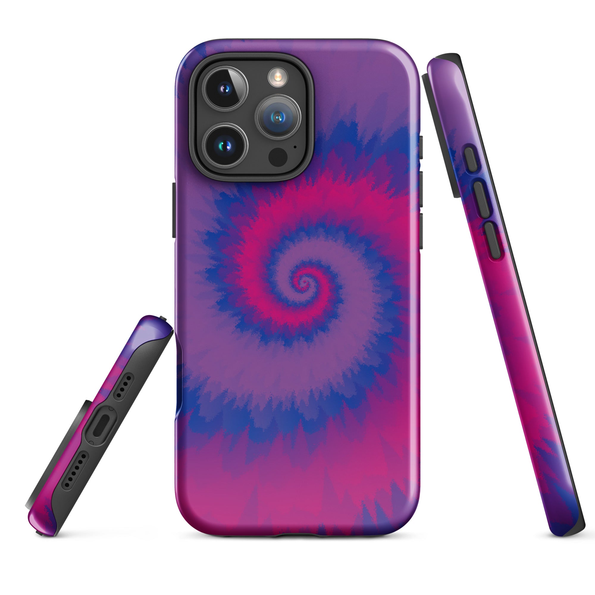 Tough Case for iPhone® Tie Dye Spiral Bisexual