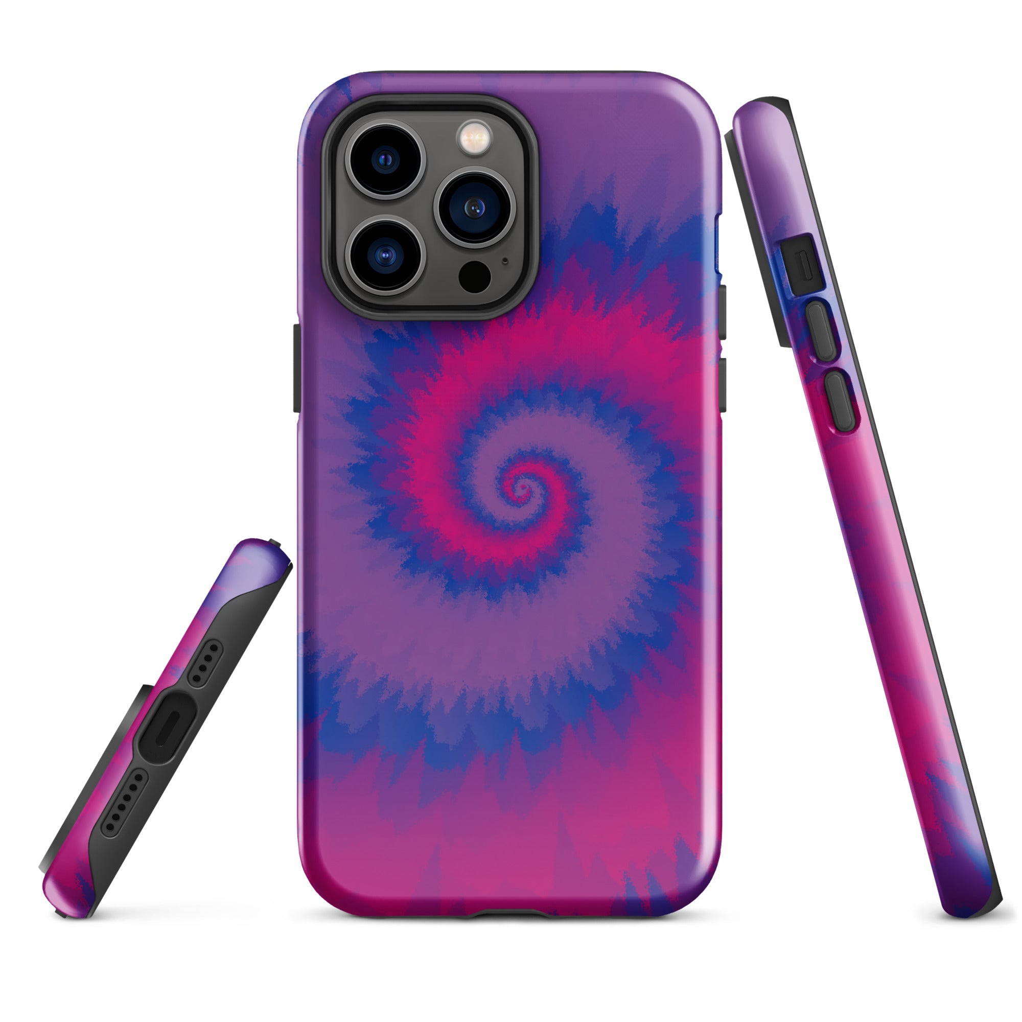 Tough Case for iPhone® Tie Dye Spiral Bisexual