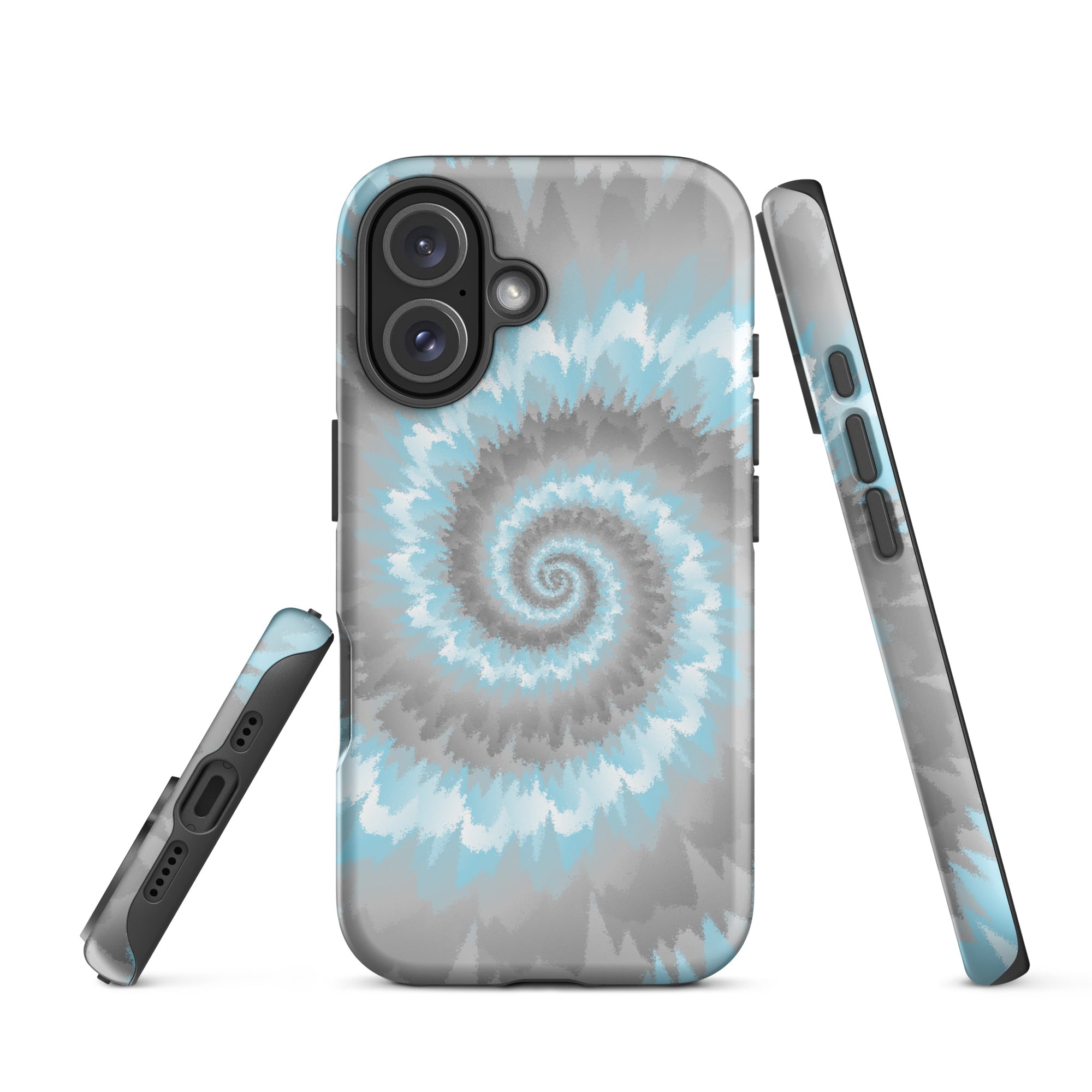 Tough Case for iPhone® Tie Dye Spiral Demiboy