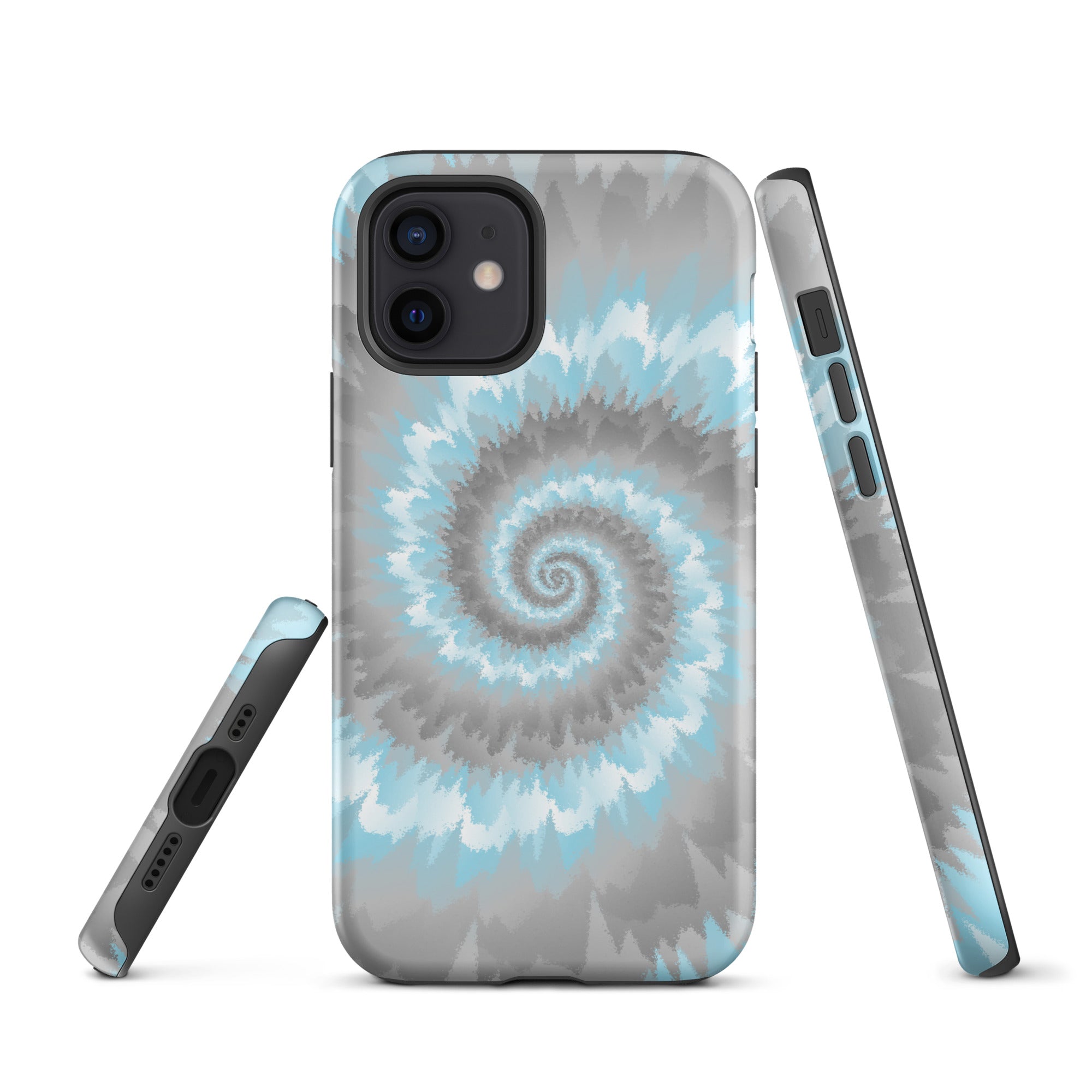Tough Case for iPhone® Tie Dye Spiral Demiboy