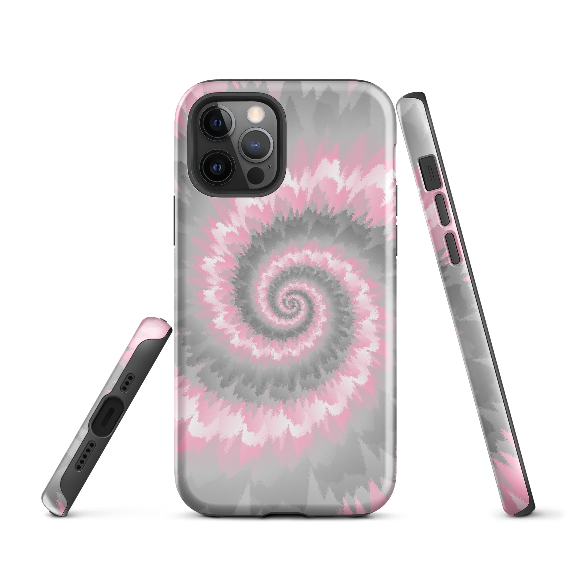 Tough Case for iPhone® Tie Dye Spiral Demigirl