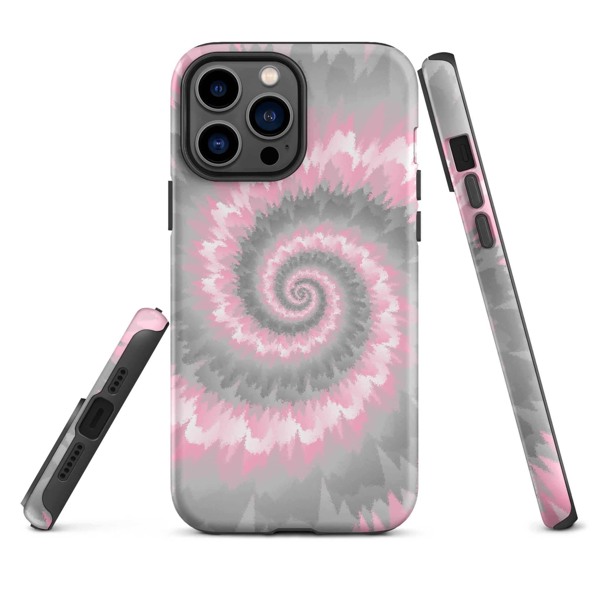 Tough Case for iPhone® Tie Dye Spiral Demigirl