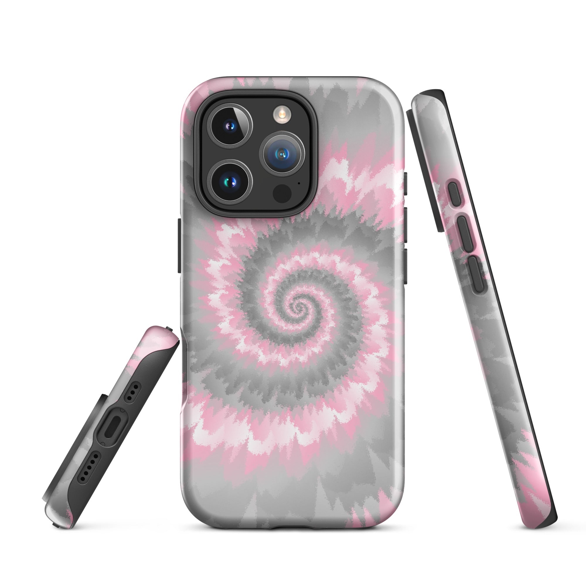 Tough Case for iPhone® Tie Dye Spiral Demigirl