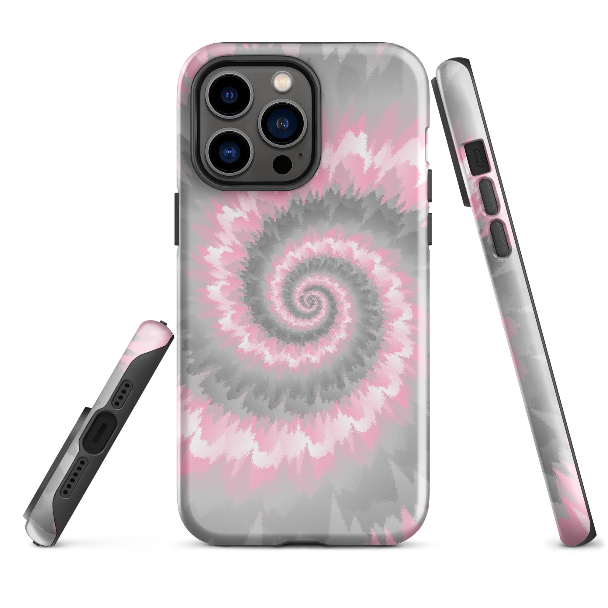 Tough Case for iPhone® Tie Dye Spiral Demigirl