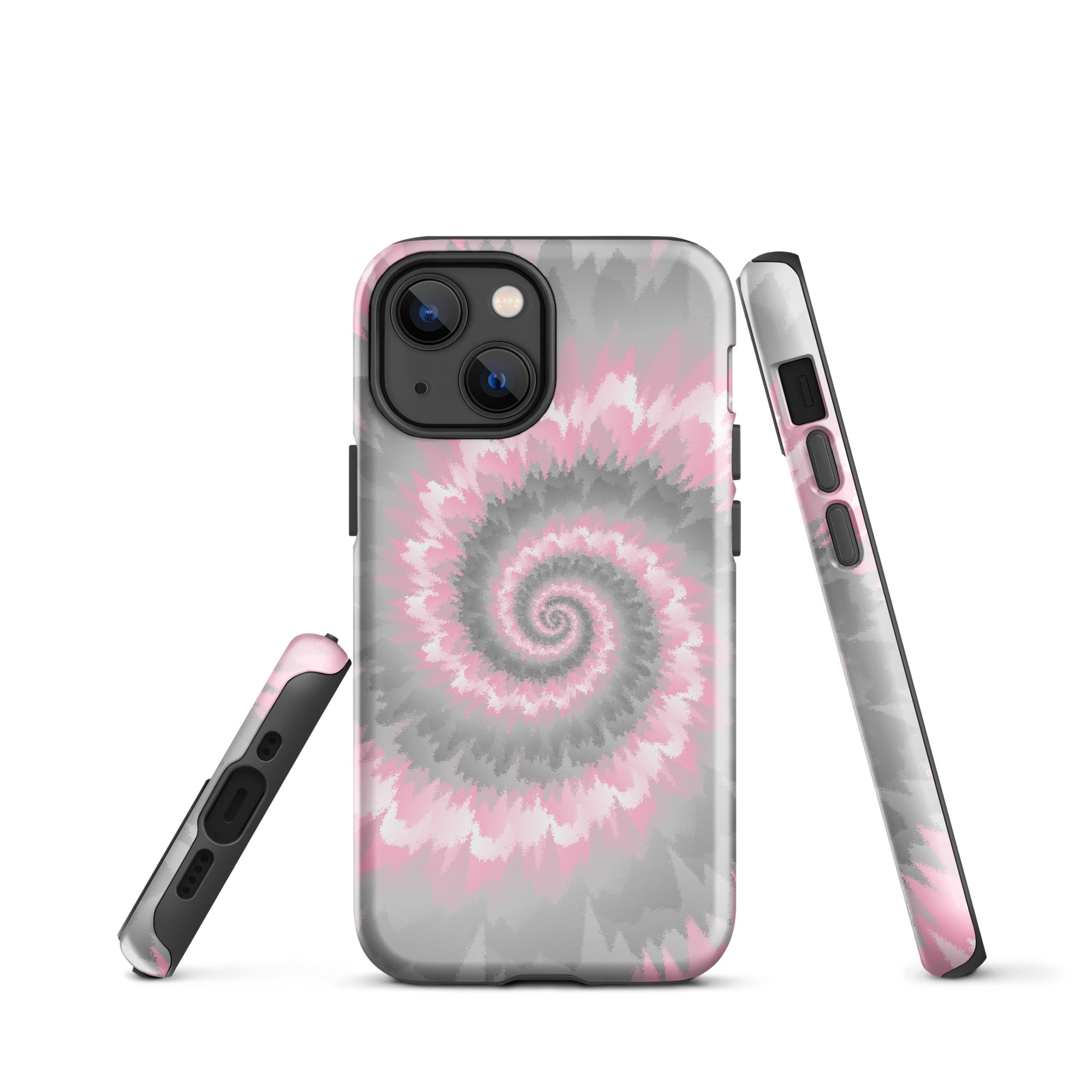Tough Case for iPhone® Tie Dye Spiral Demigirl