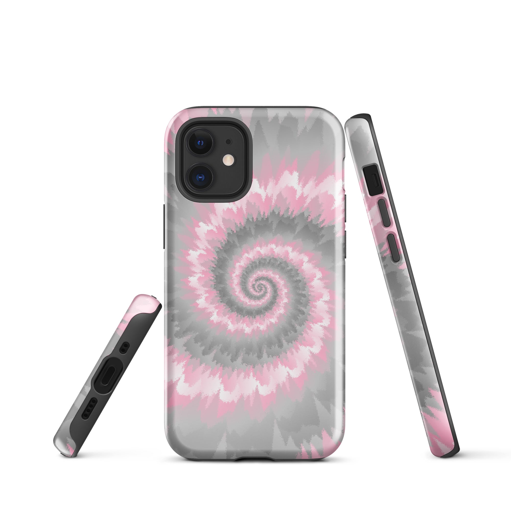 Tough Case for iPhone® Tie Dye Spiral Demigirl