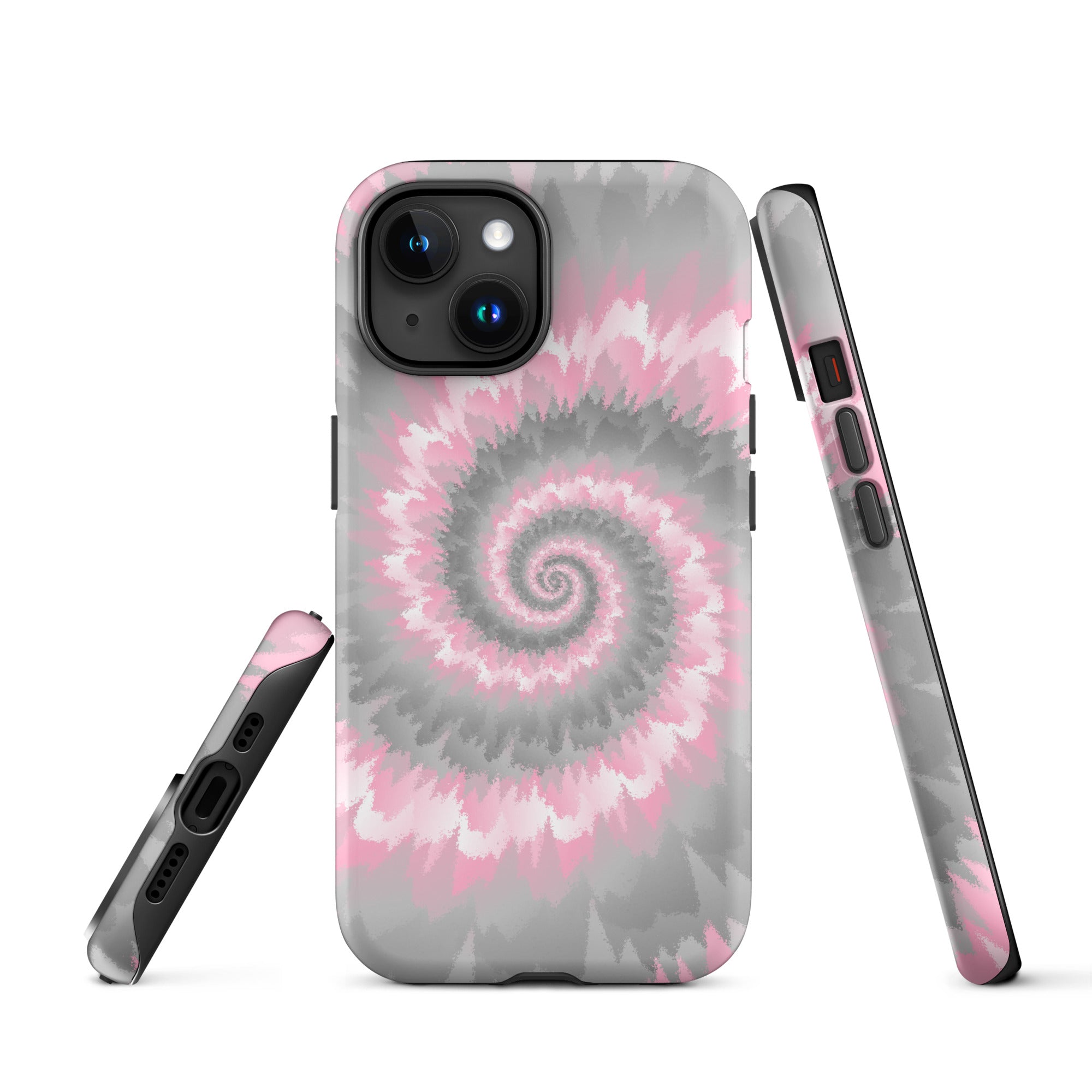 Tough Case for iPhone® Tie Dye Spiral Demigirl