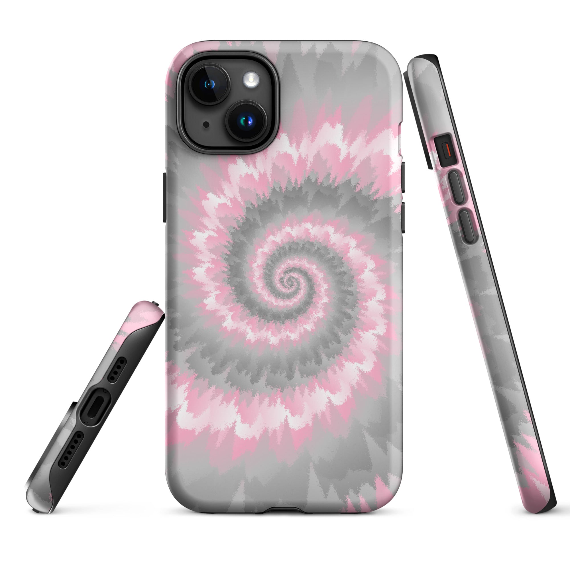 Tough Case for iPhone® Tie Dye Spiral Demigirl