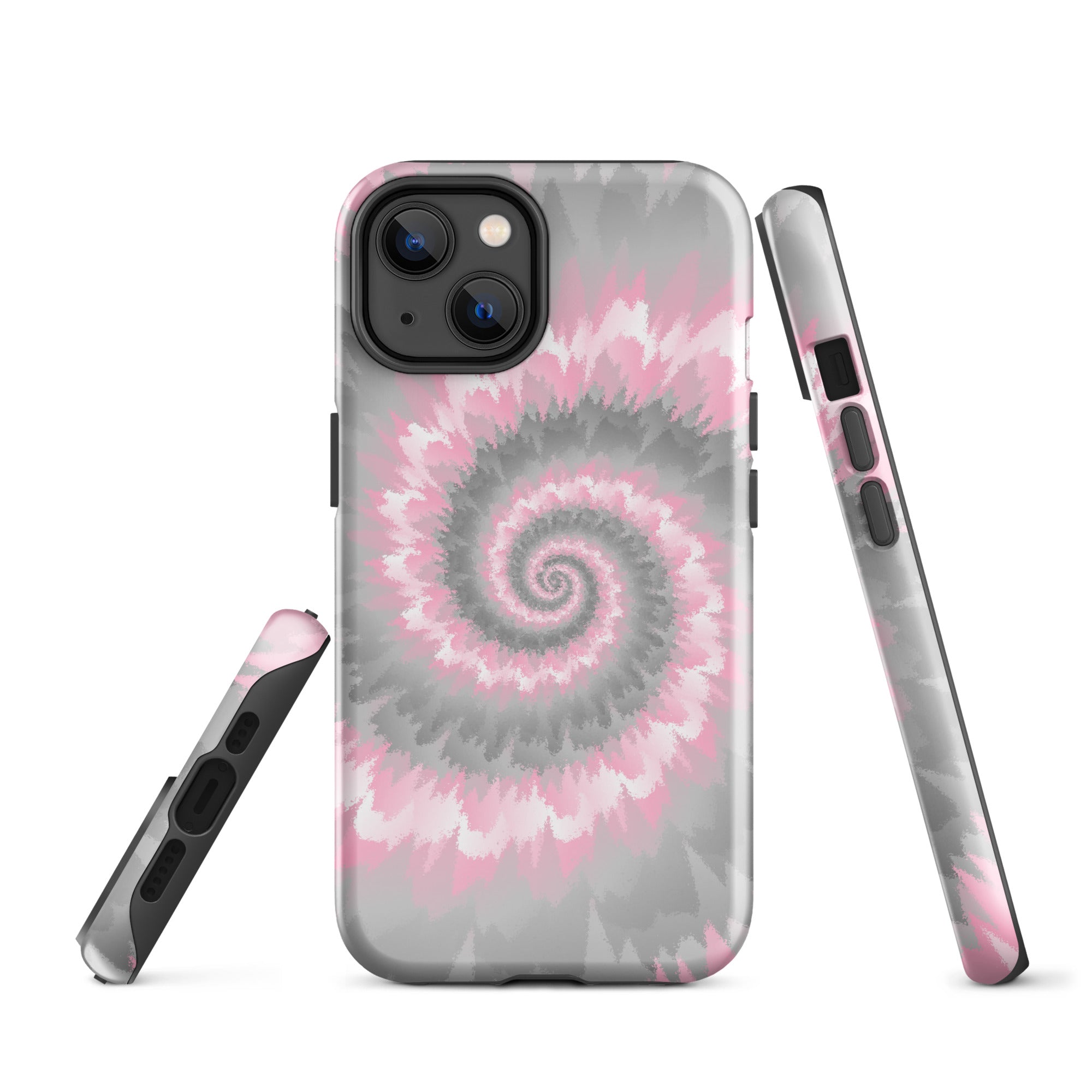 Tough Case for iPhone® Tie Dye Spiral Demigirl