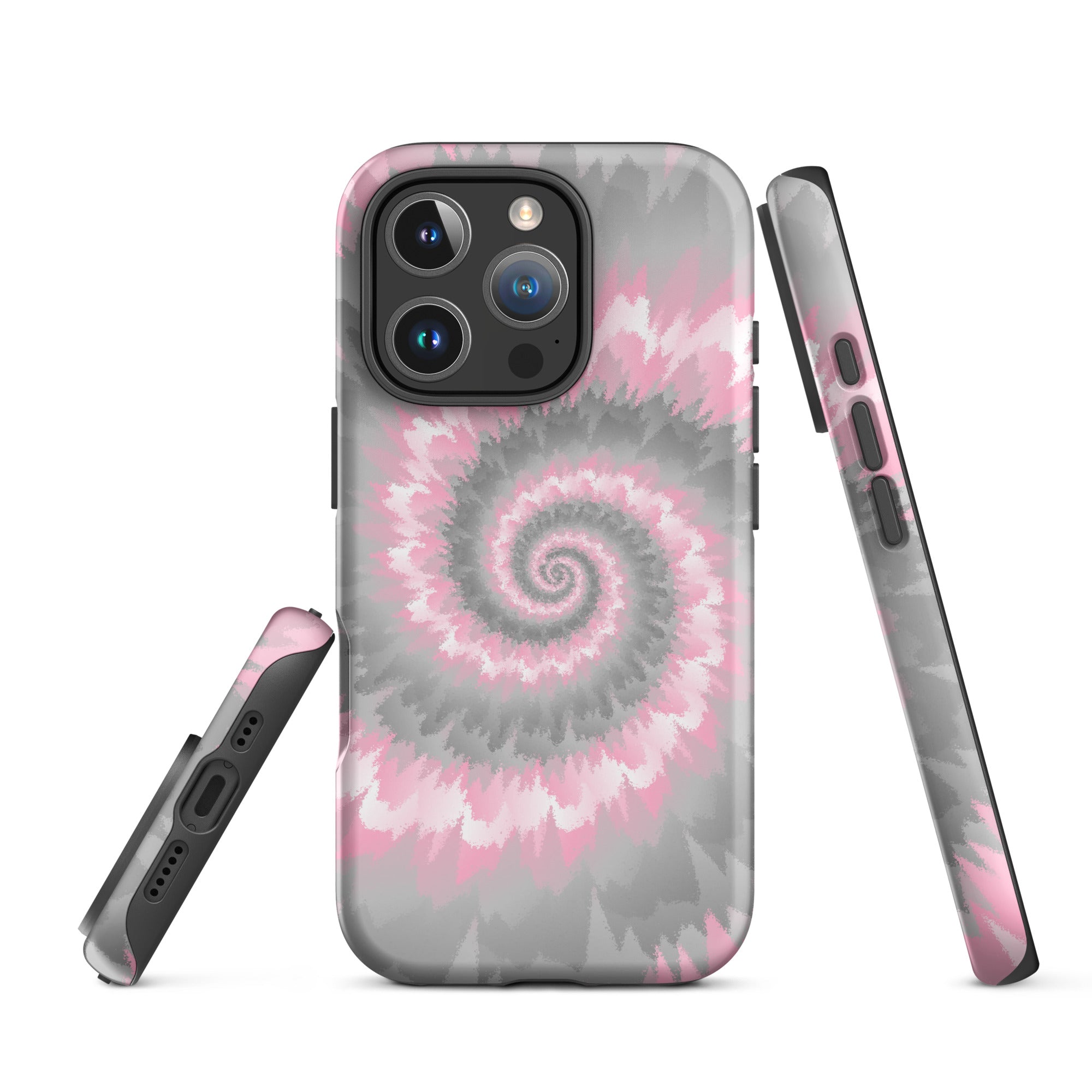 Tough Case for iPhone® Tie Dye Spiral Demigirl