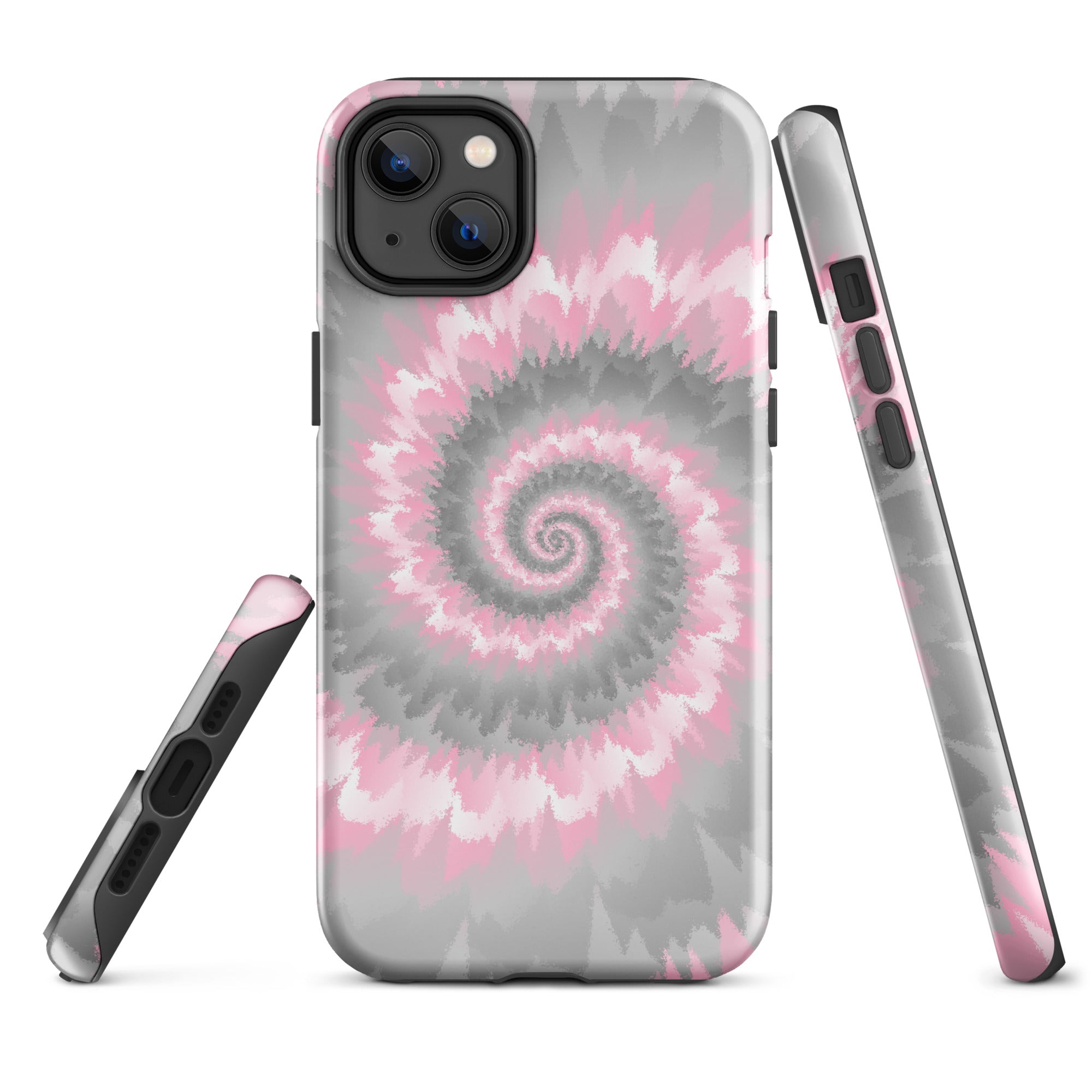 Tough Case for iPhone® Tie Dye Spiral Demigirl