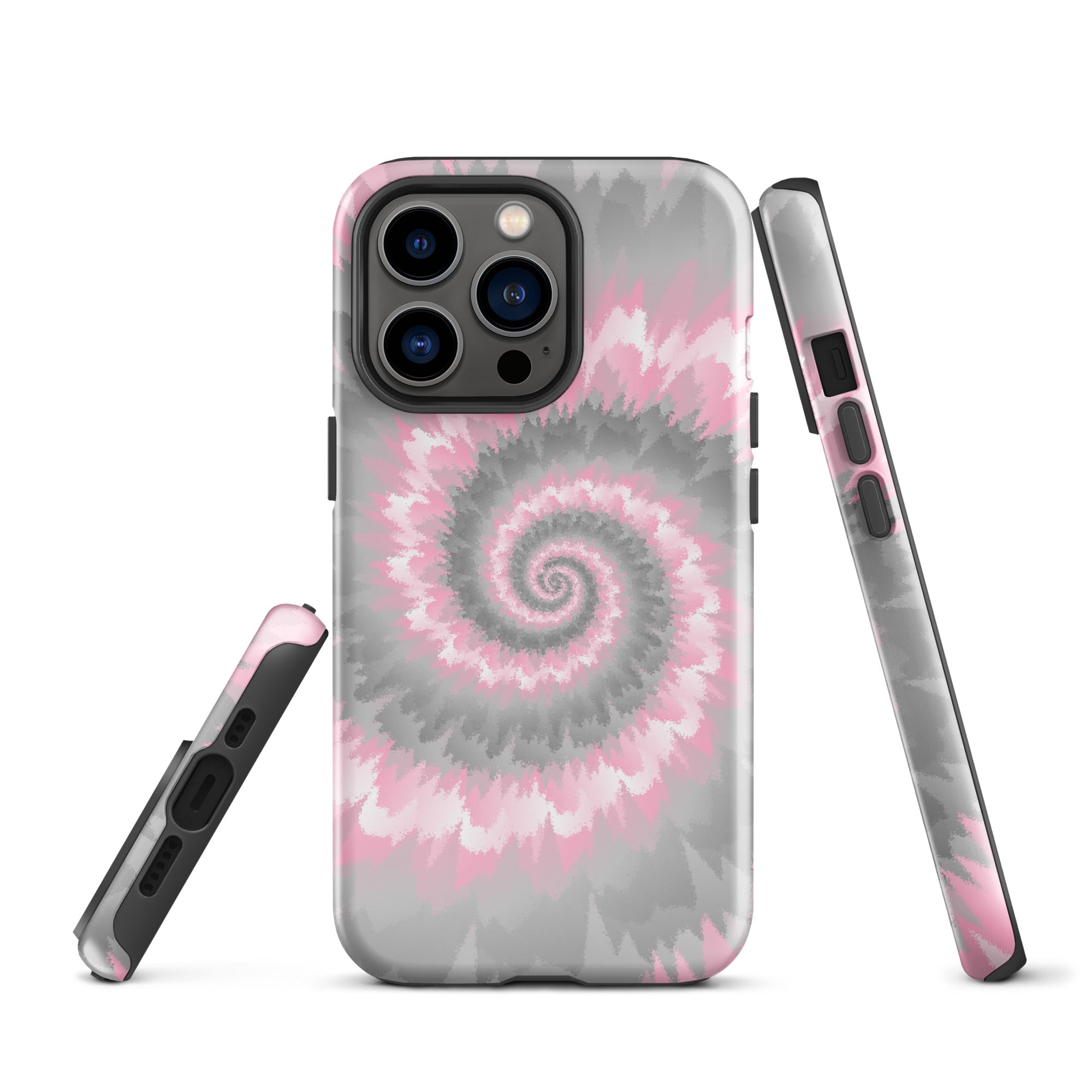 Tough Case for iPhone® Tie Dye Spiral Demigirl