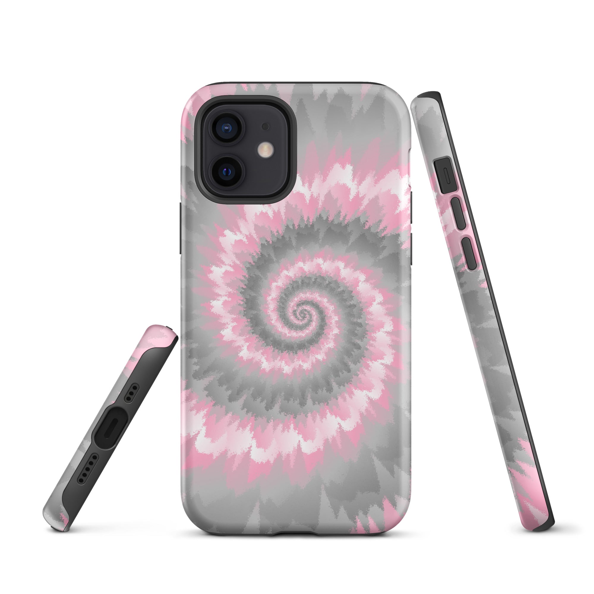 Tough Case for iPhone® Tie Dye Spiral Demigirl