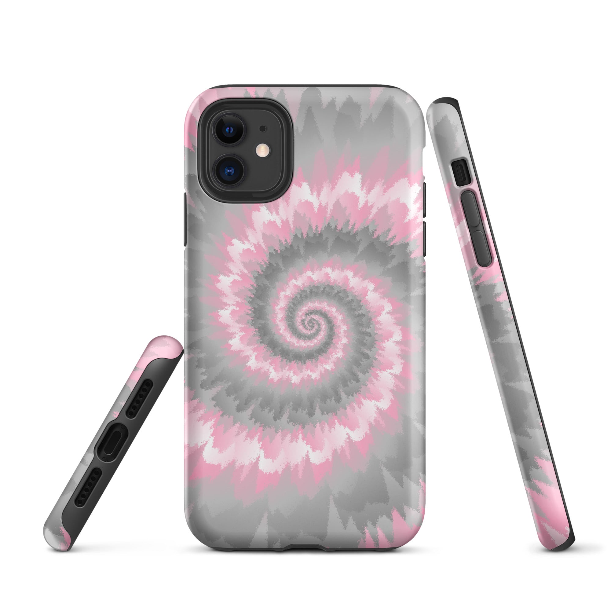 Tough Case for iPhone® Tie Dye Spiral Demigirl