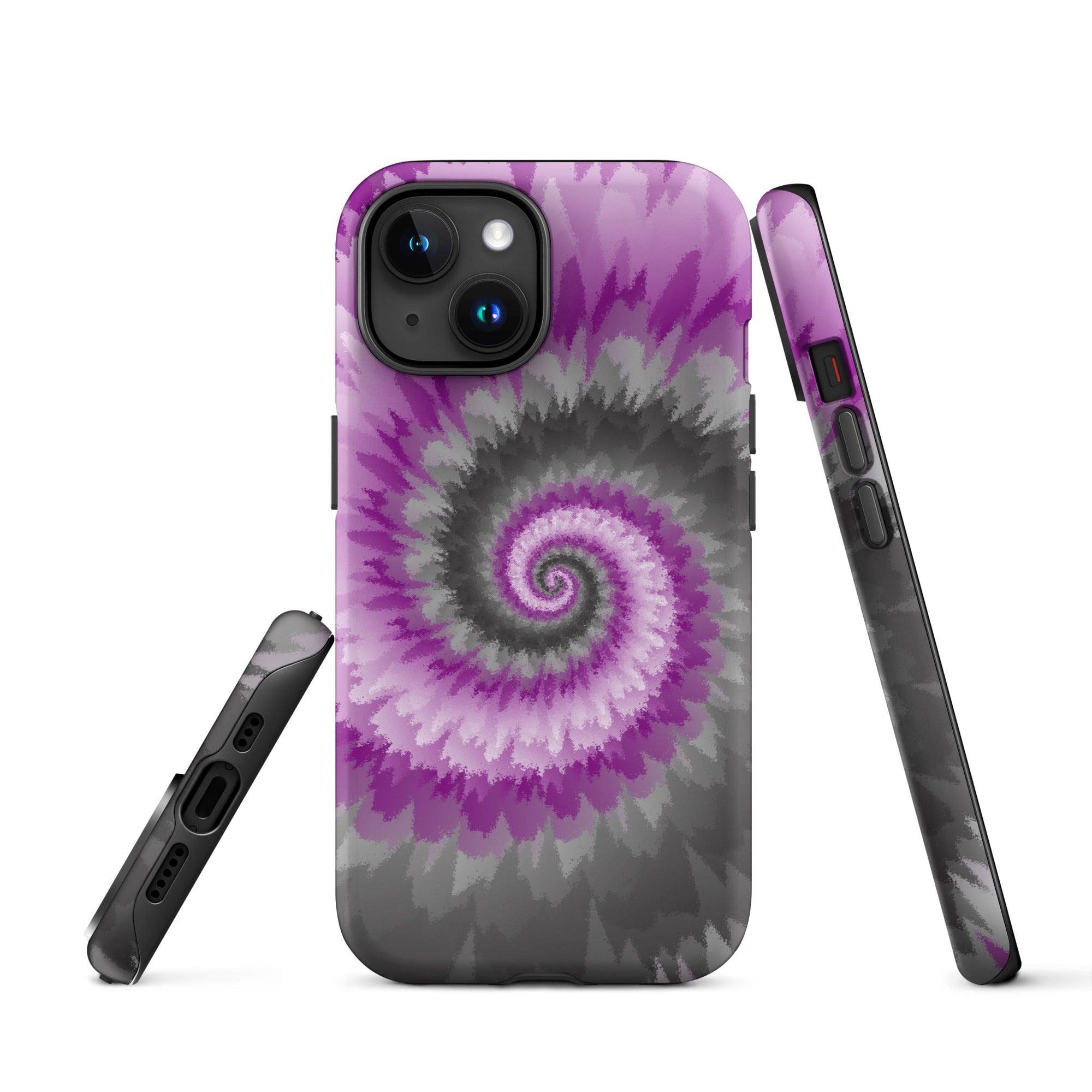 Tough Case for iPhone® Tie Dye Spiral Demisexual