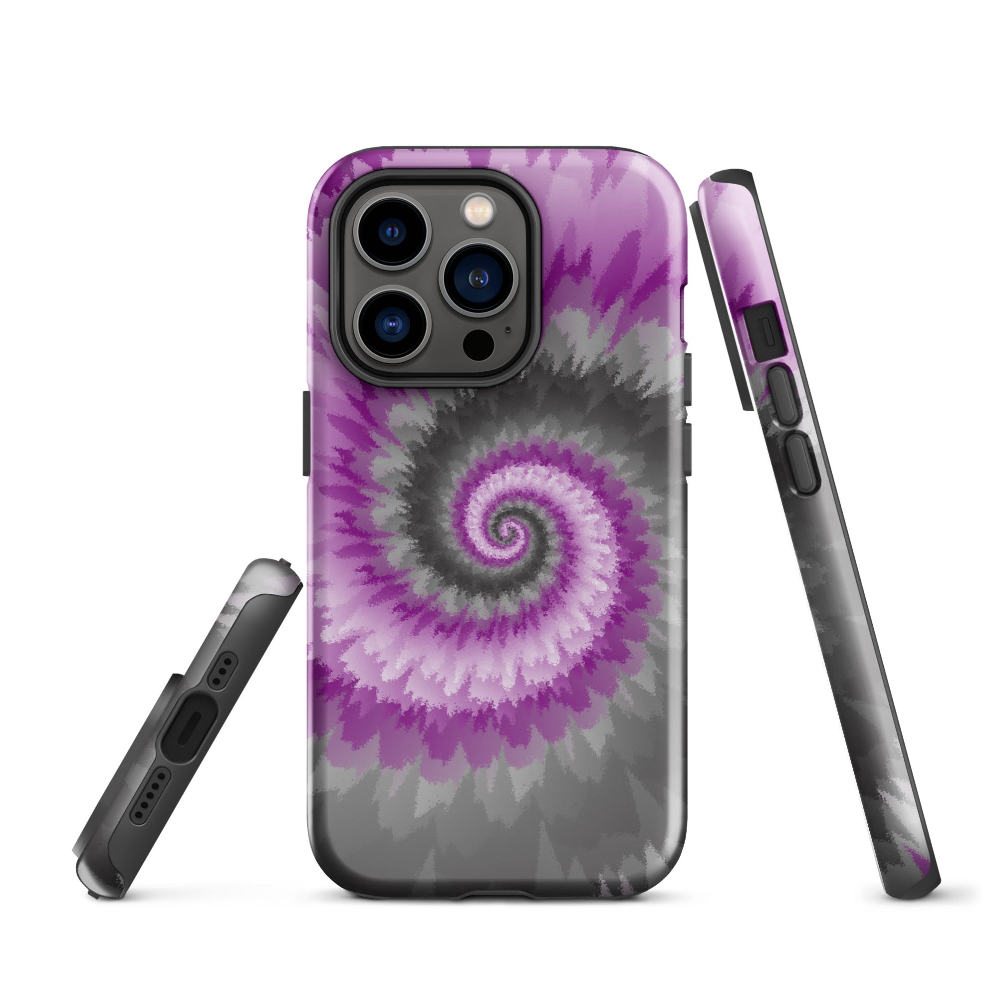 Tough Case for iPhone® Tie Dye Spiral Demisexual