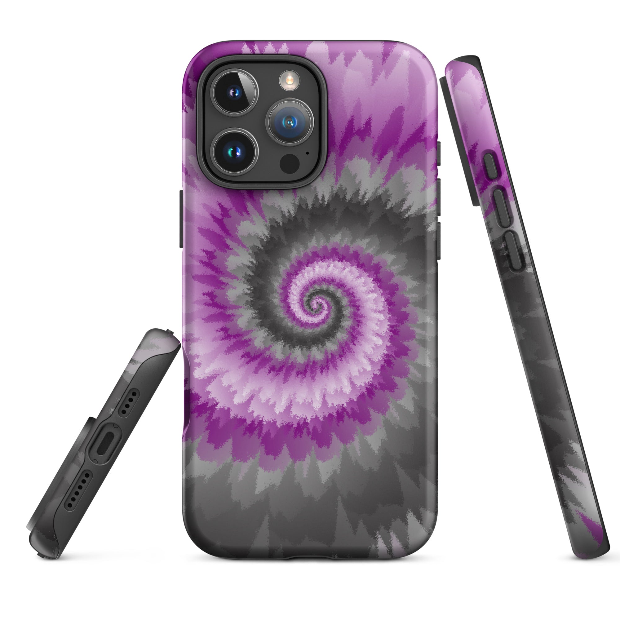 Tough Case for iPhone® Tie Dye Spiral Demisexual