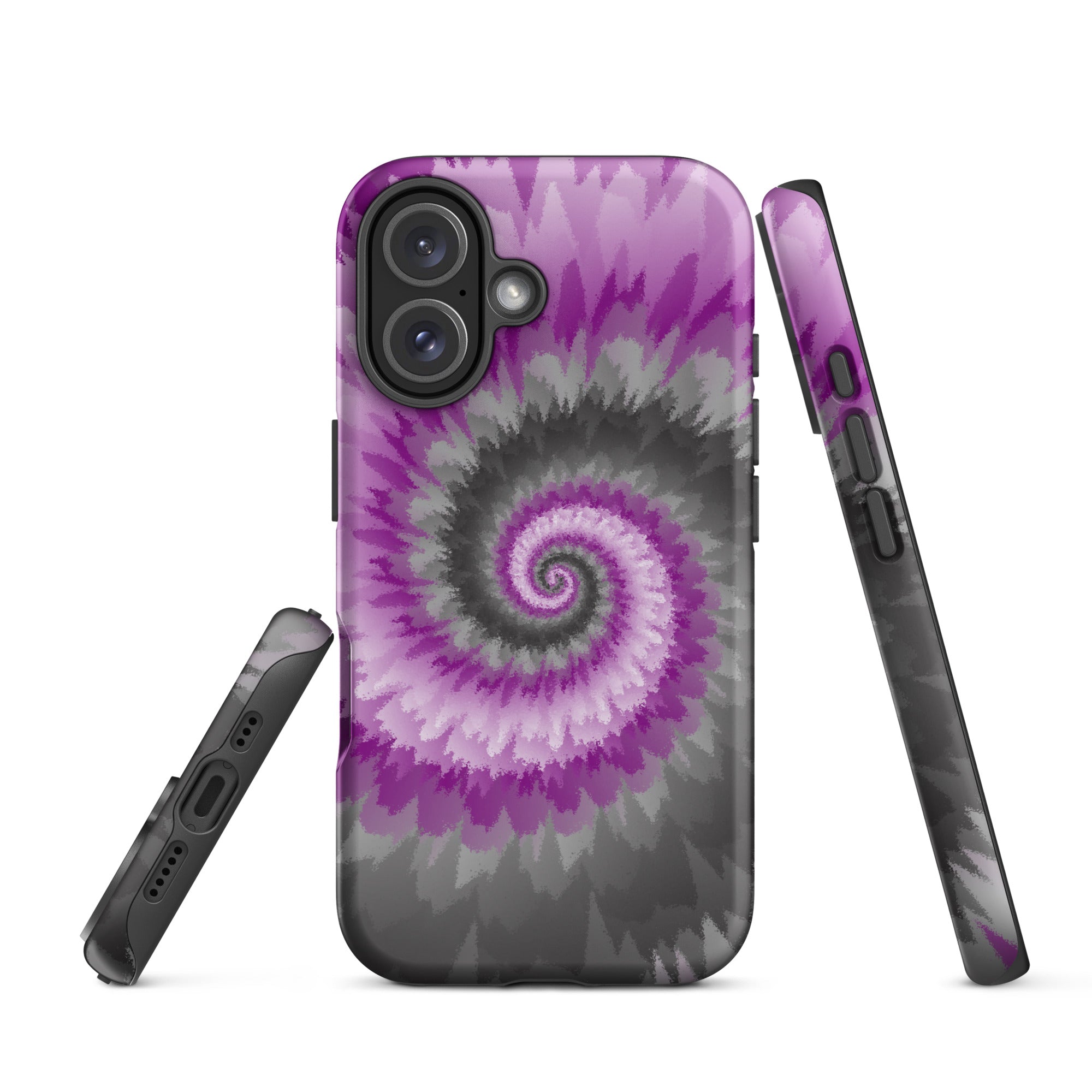 Tough Case for iPhone® Tie Dye Spiral Demisexual