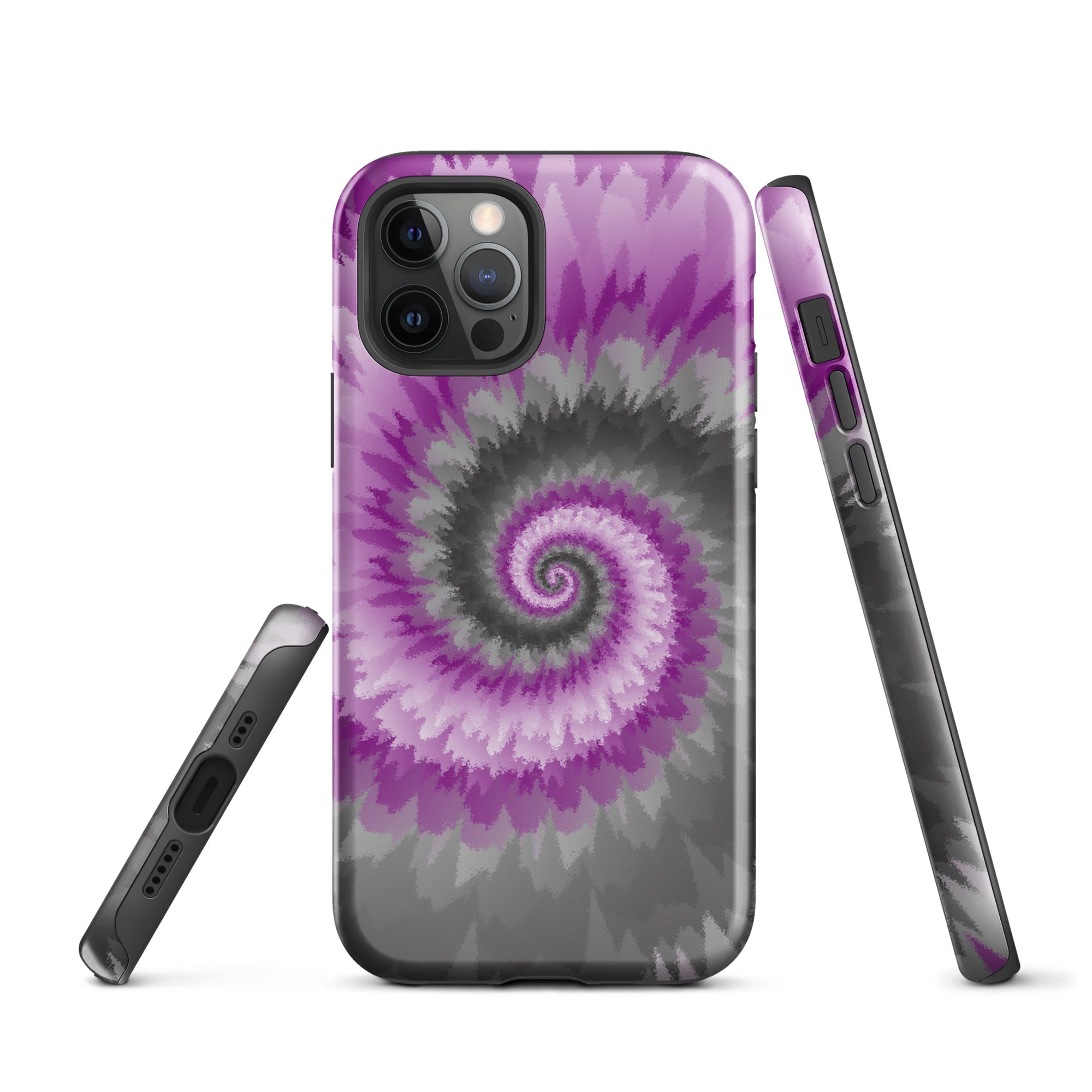 Tough Case for iPhone® Tie Dye Spiral Demisexual