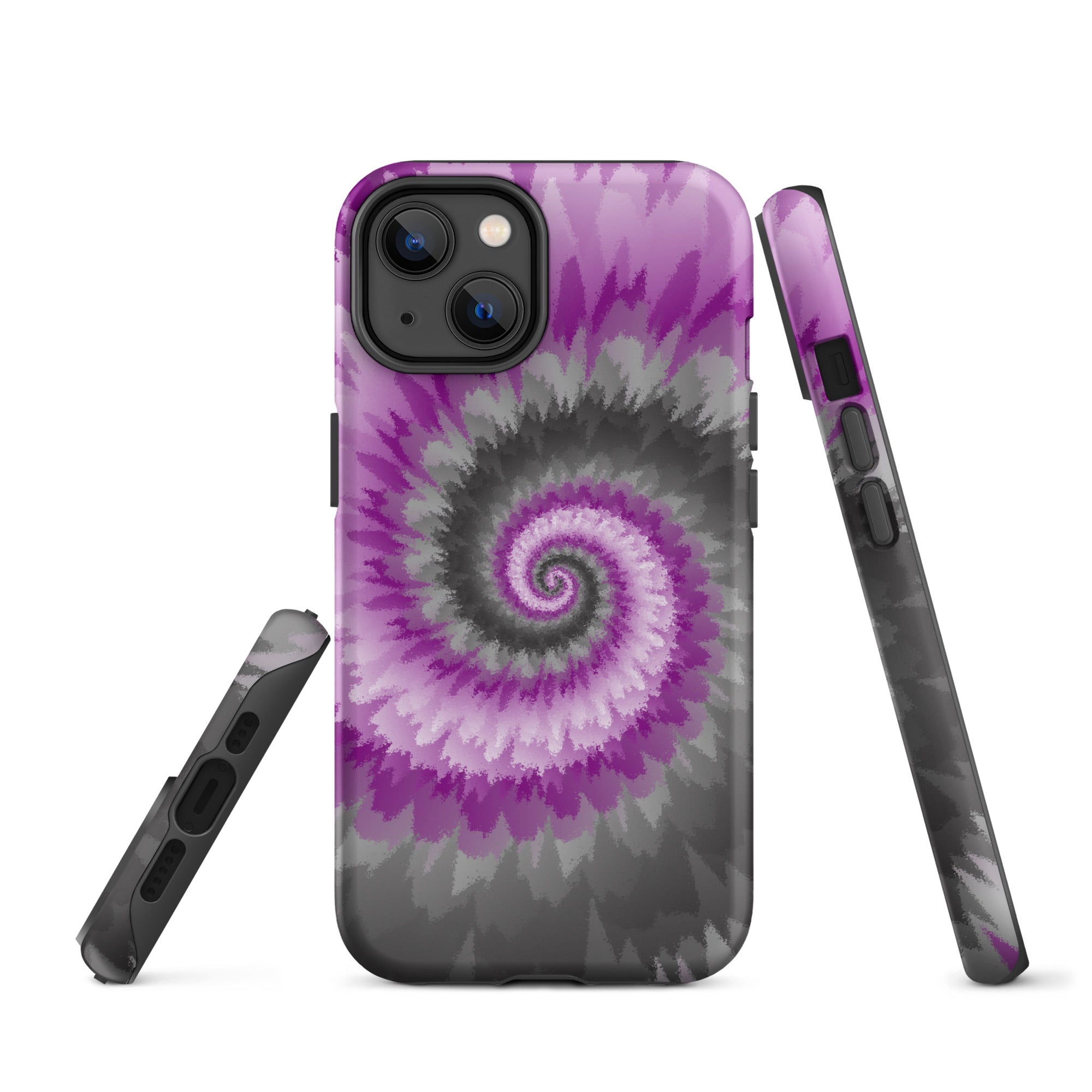 Tough Case for iPhone® Tie Dye Spiral Demisexual