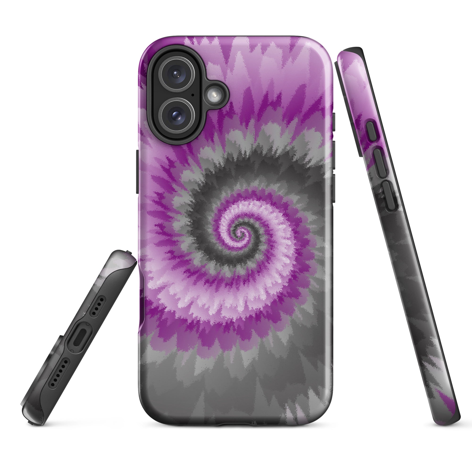 Tough Case for iPhone® Tie Dye Spiral Demisexual