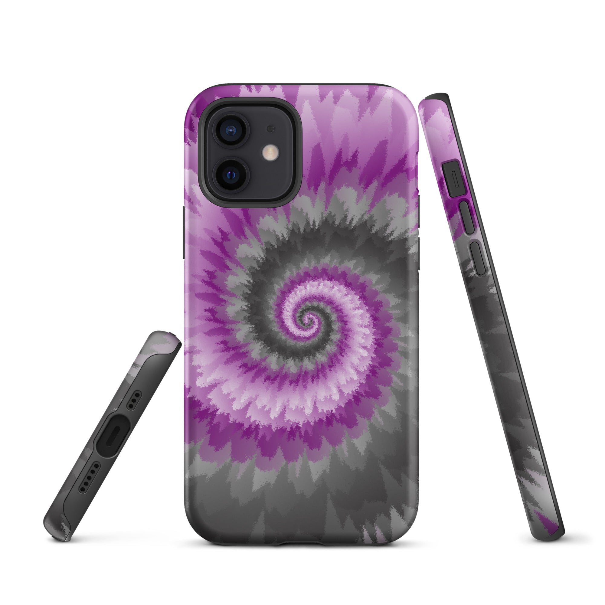 Tough Case for iPhone® Tie Dye Spiral Demisexual
