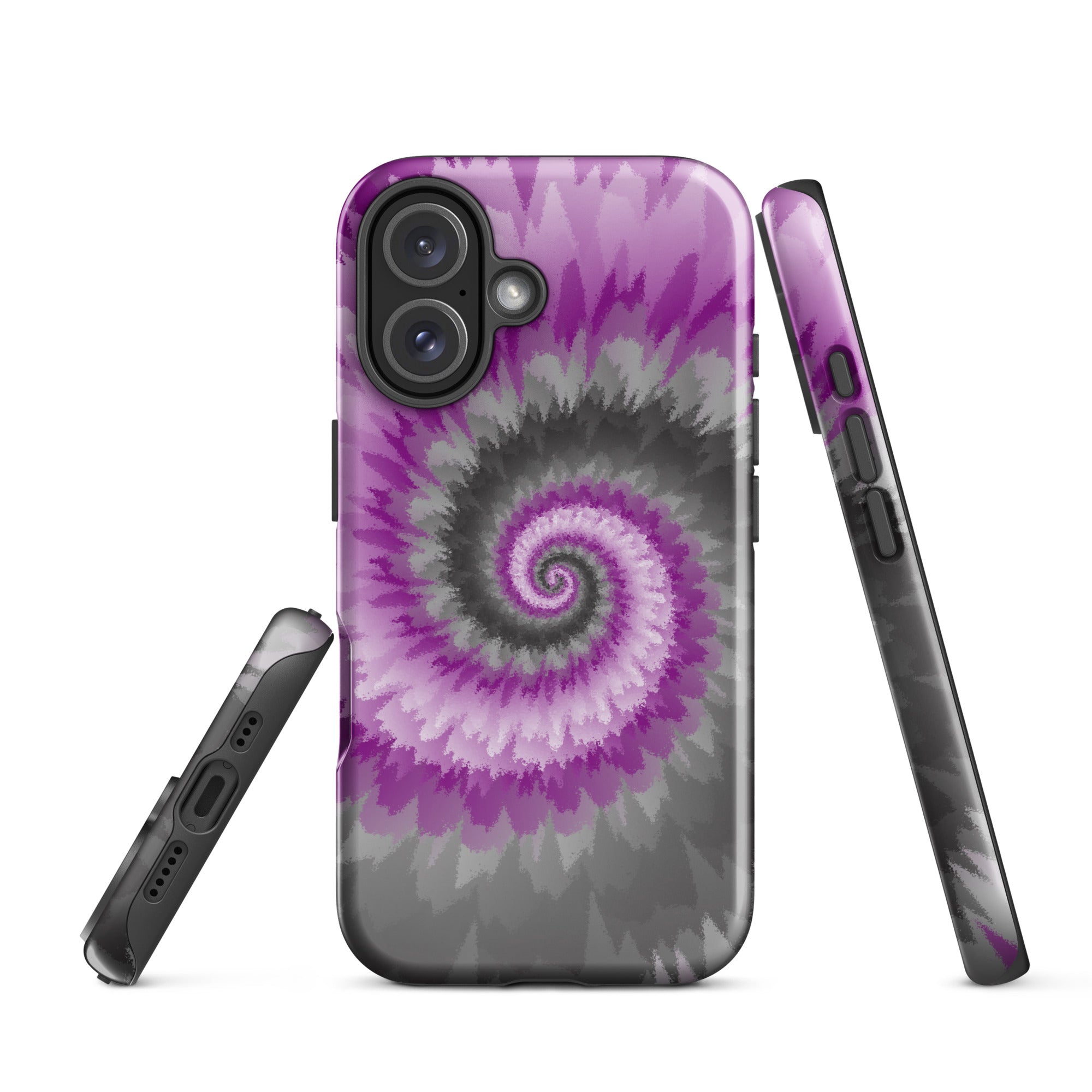 Tough Case for iPhone® Tie Dye Spiral Demisexual