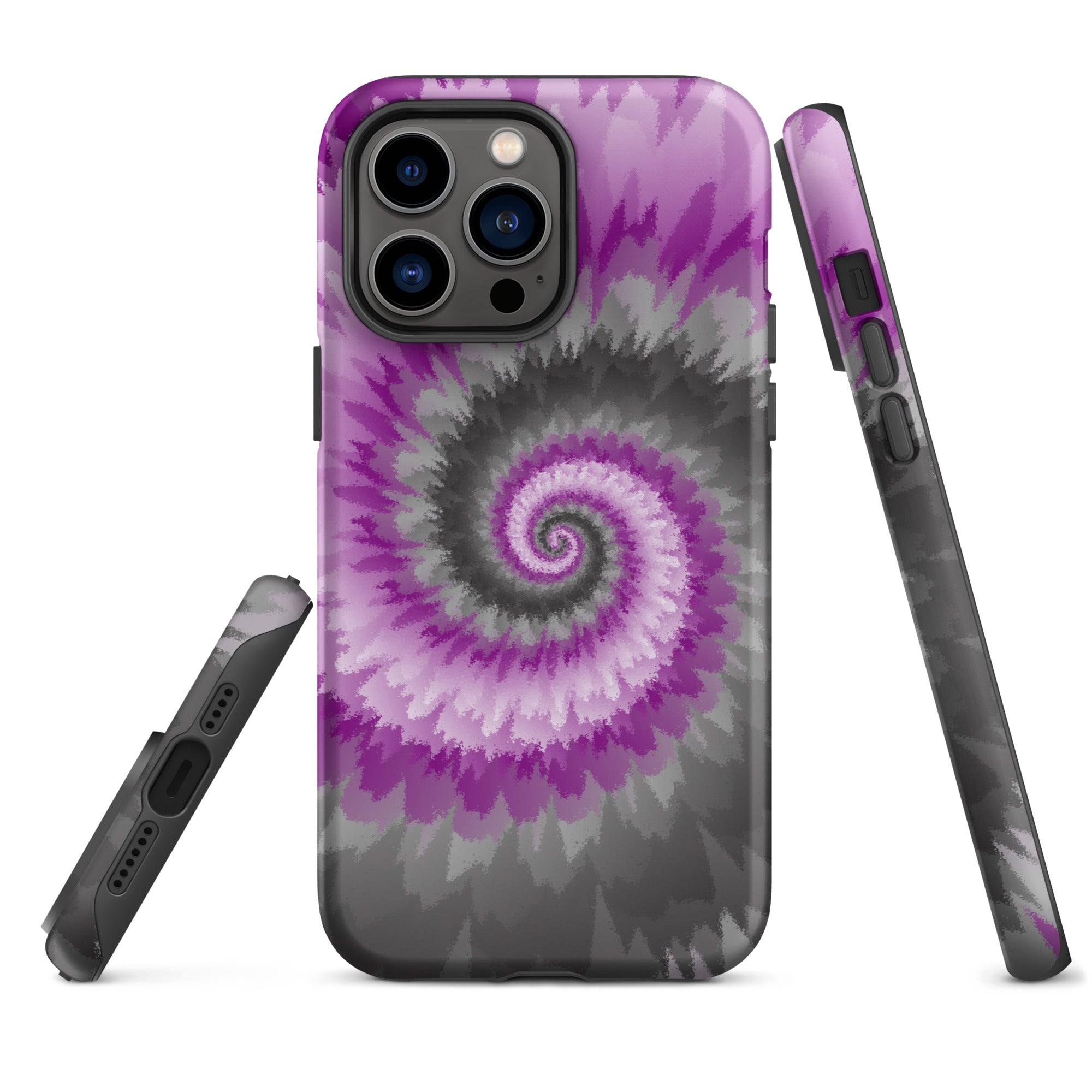 Tough Case for iPhone® Tie Dye Spiral Demisexual