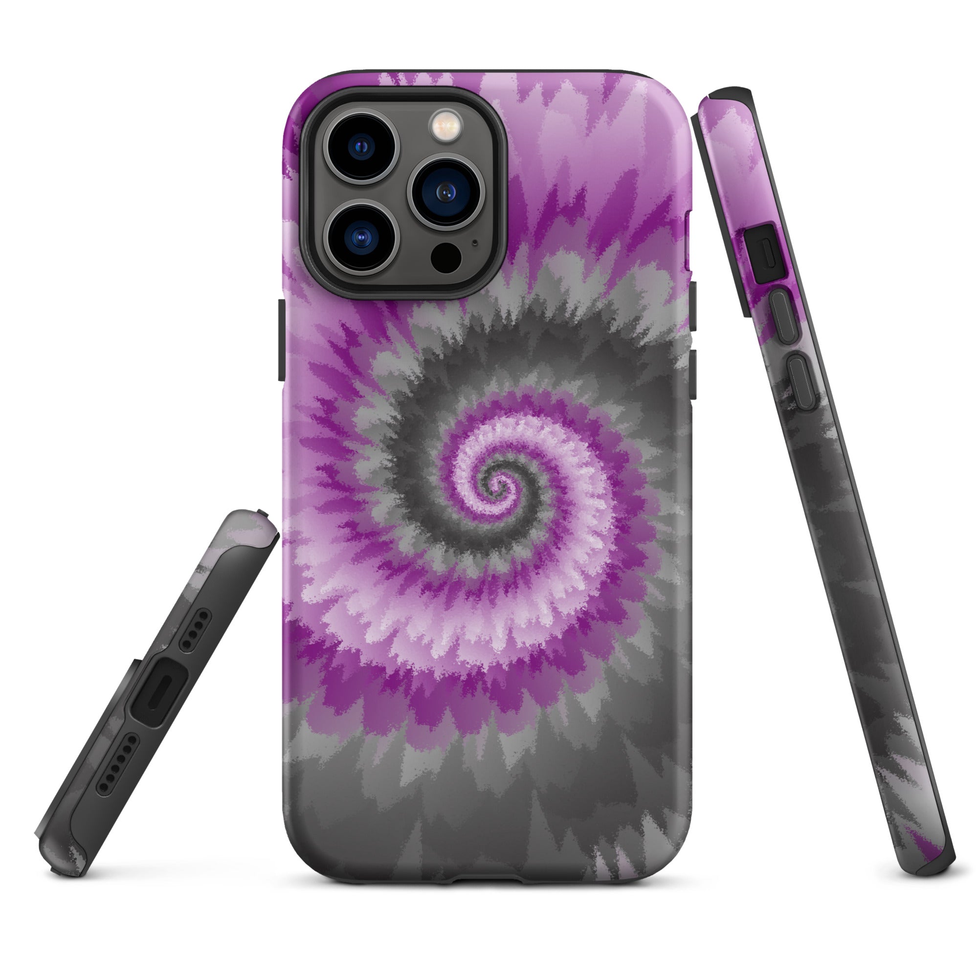 Tough Case for iPhone® Tie Dye Spiral Demisexual