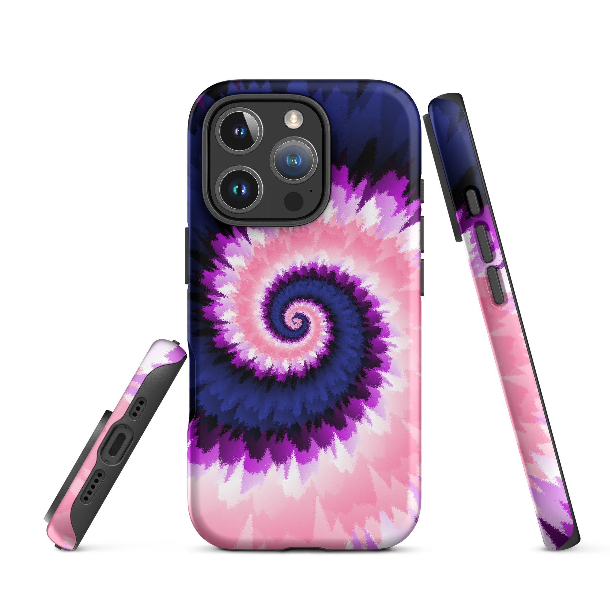 Tough Case for iPhone® Tie Dye Spiral Genderfluid