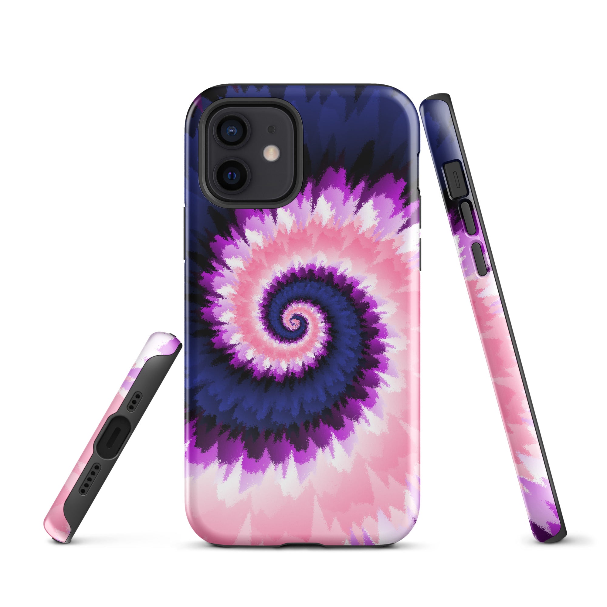 Tough Case for iPhone® Tie Dye Spiral Genderfluid