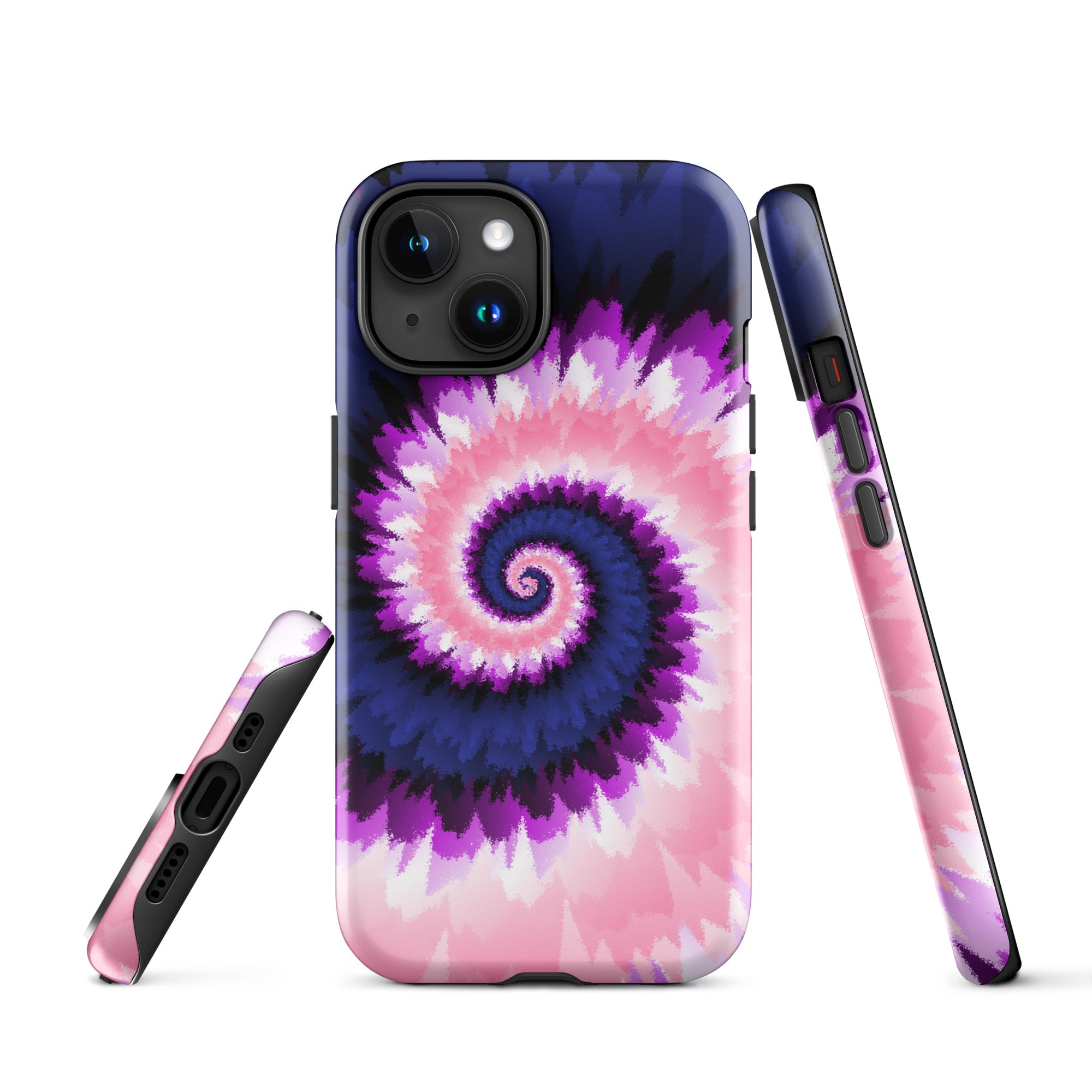 Tough Case for iPhone® Tie Dye Spiral Genderfluid