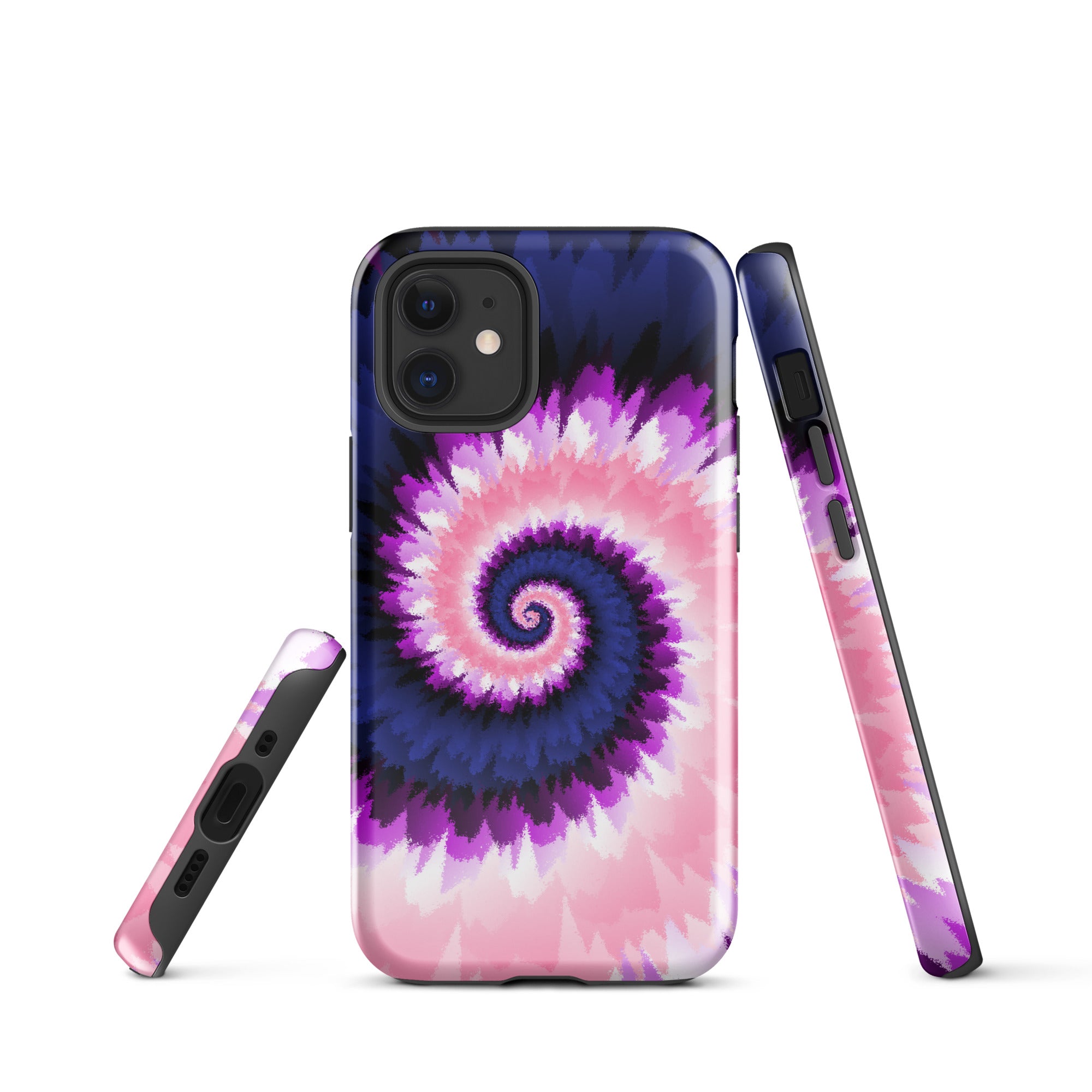 Tough Case for iPhone® Tie Dye Spiral Genderfluid