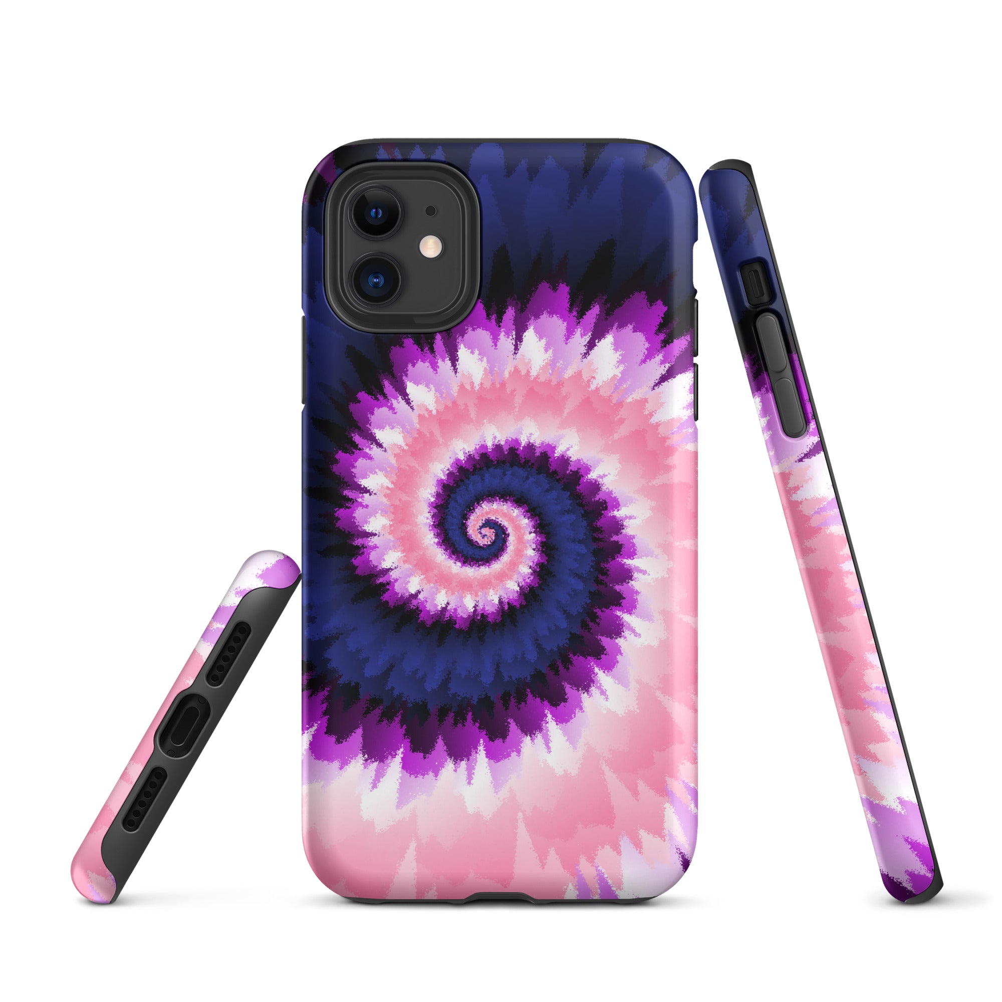Tough Case for iPhone® Tie Dye Spiral Genderfluid