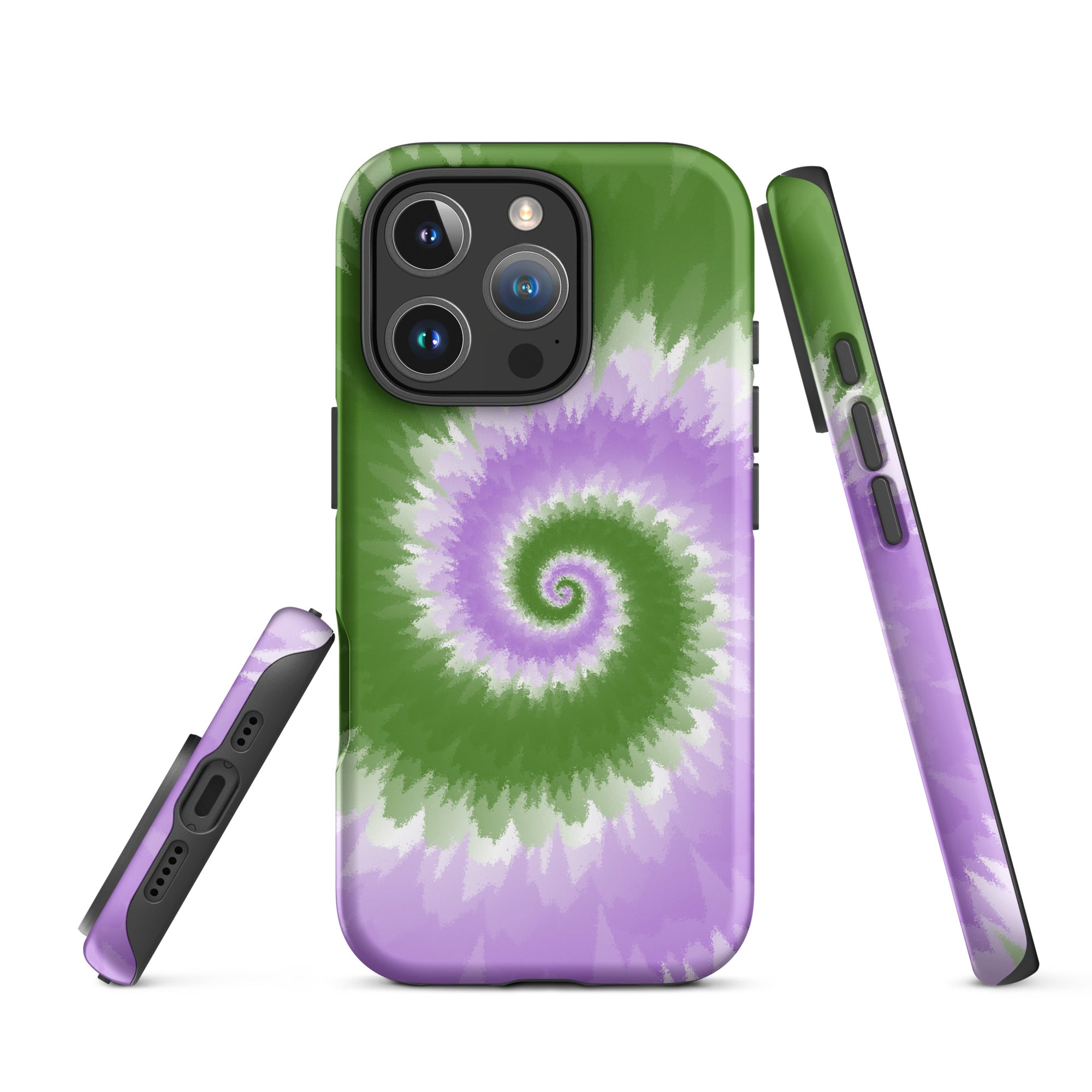 Tough Case for iPhone® Tie Dye Spiral Genderqueer