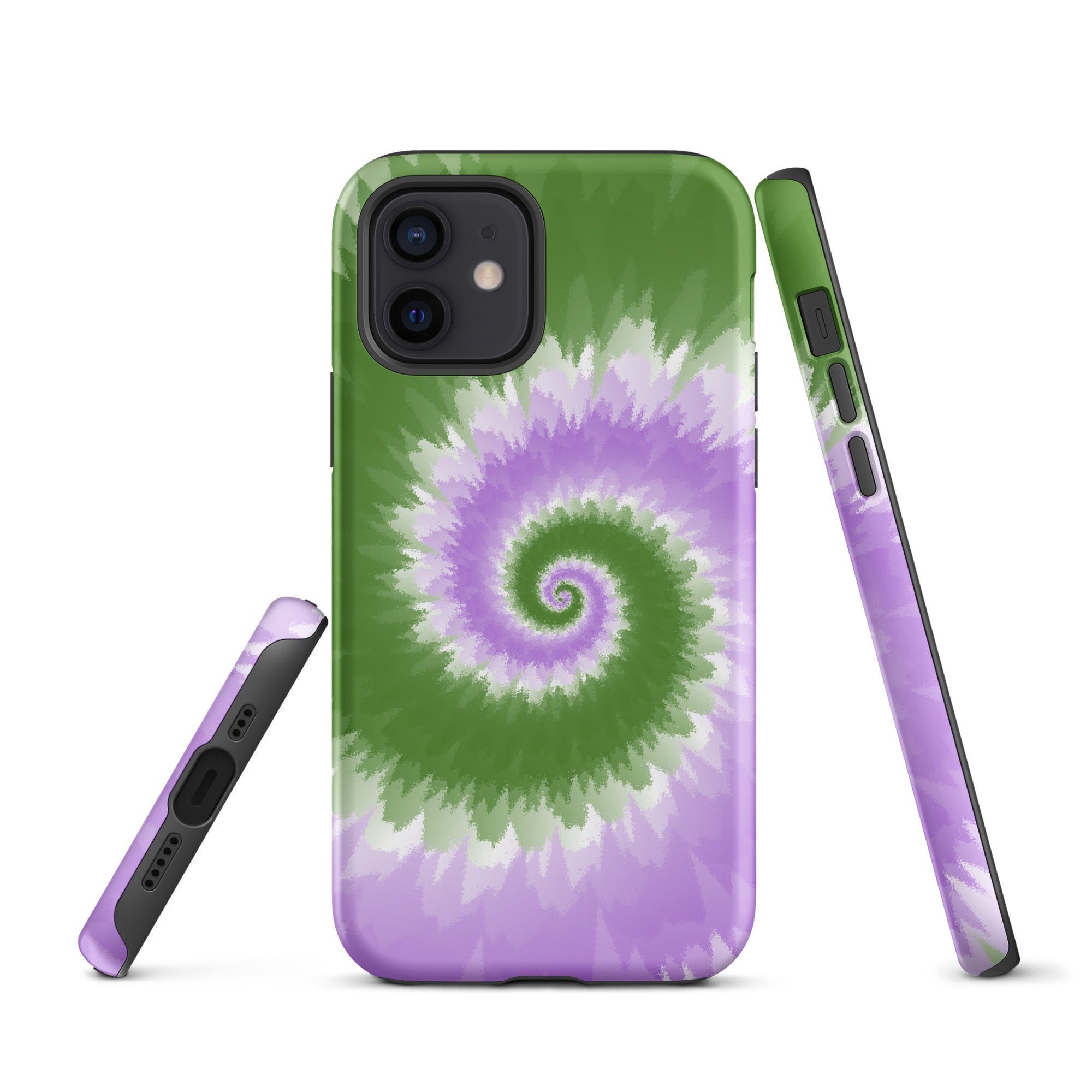Tough Case for iPhone® Tie Dye Spiral Genderqueer