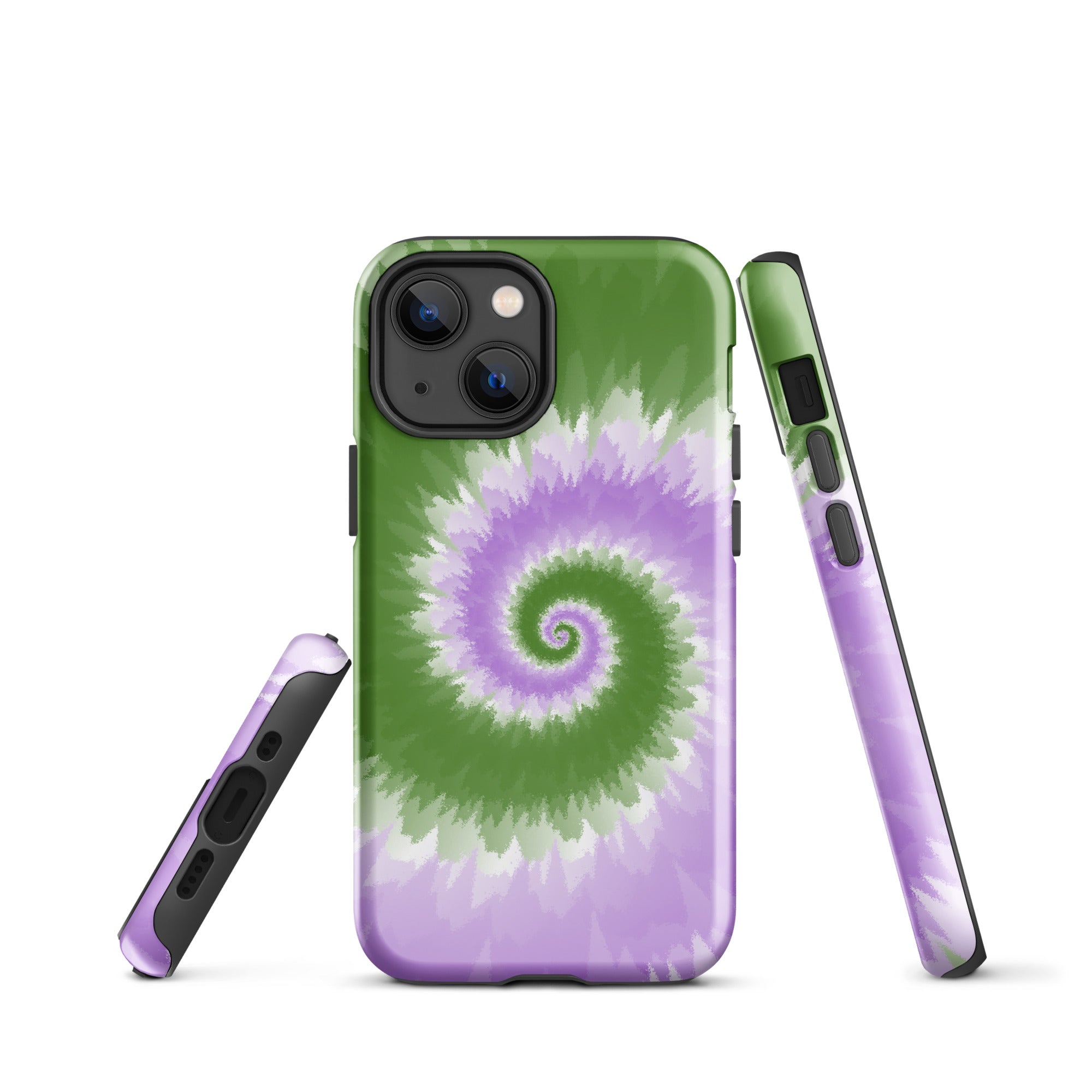 Tough Case for iPhone® Tie Dye Spiral Genderqueer