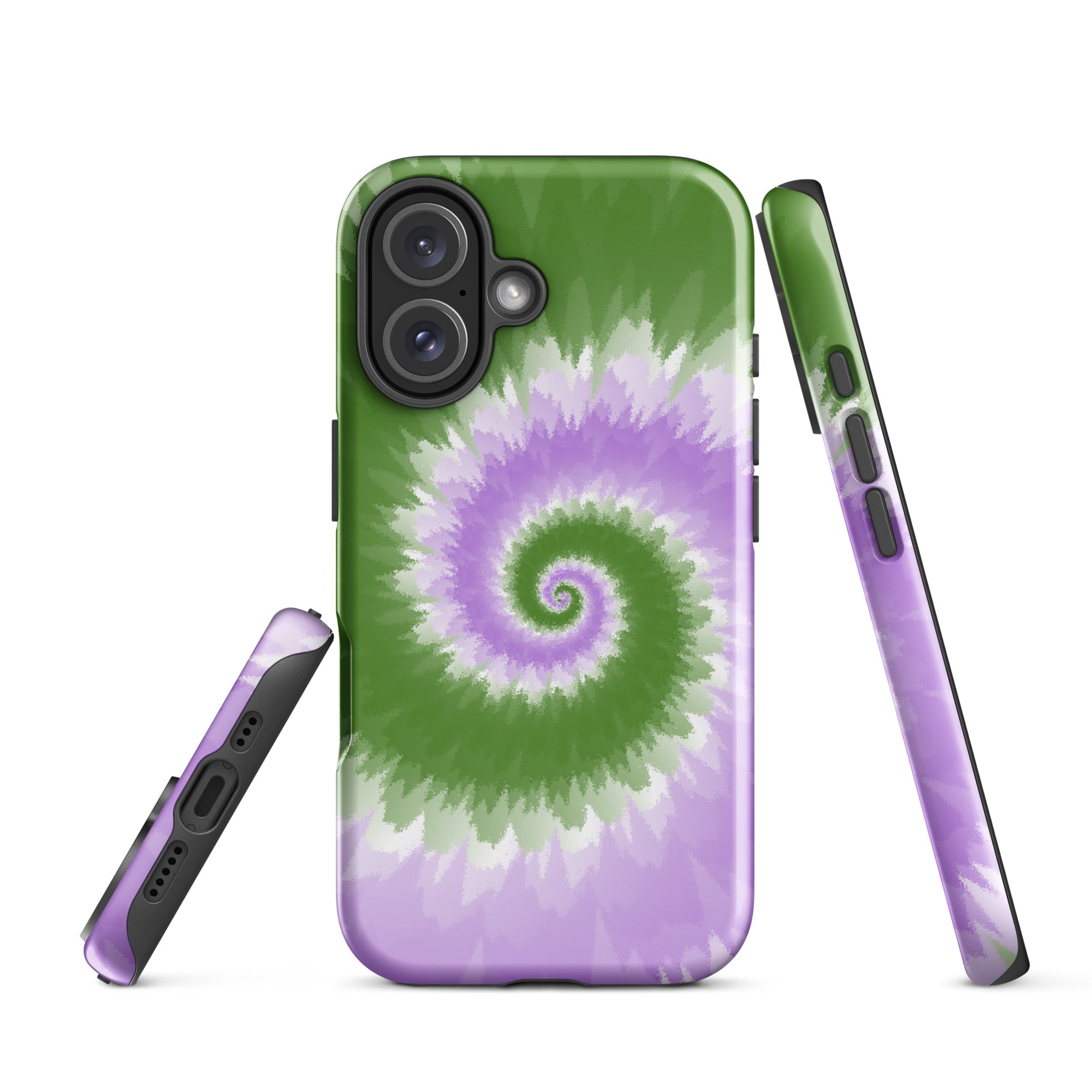 Tough Case for iPhone® Tie Dye Spiral Genderqueer