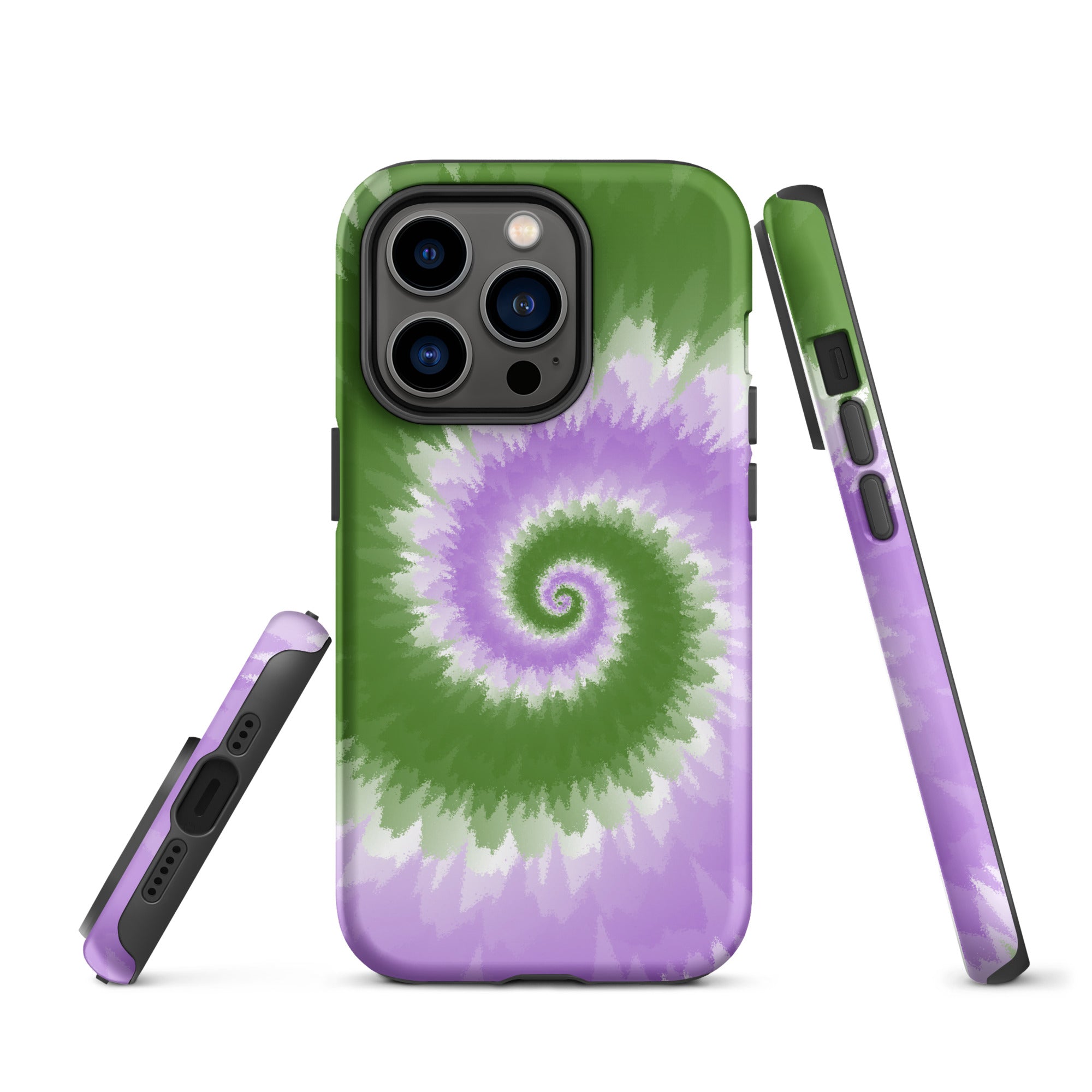 Tough Case for iPhone® Tie Dye Spiral Genderqueer