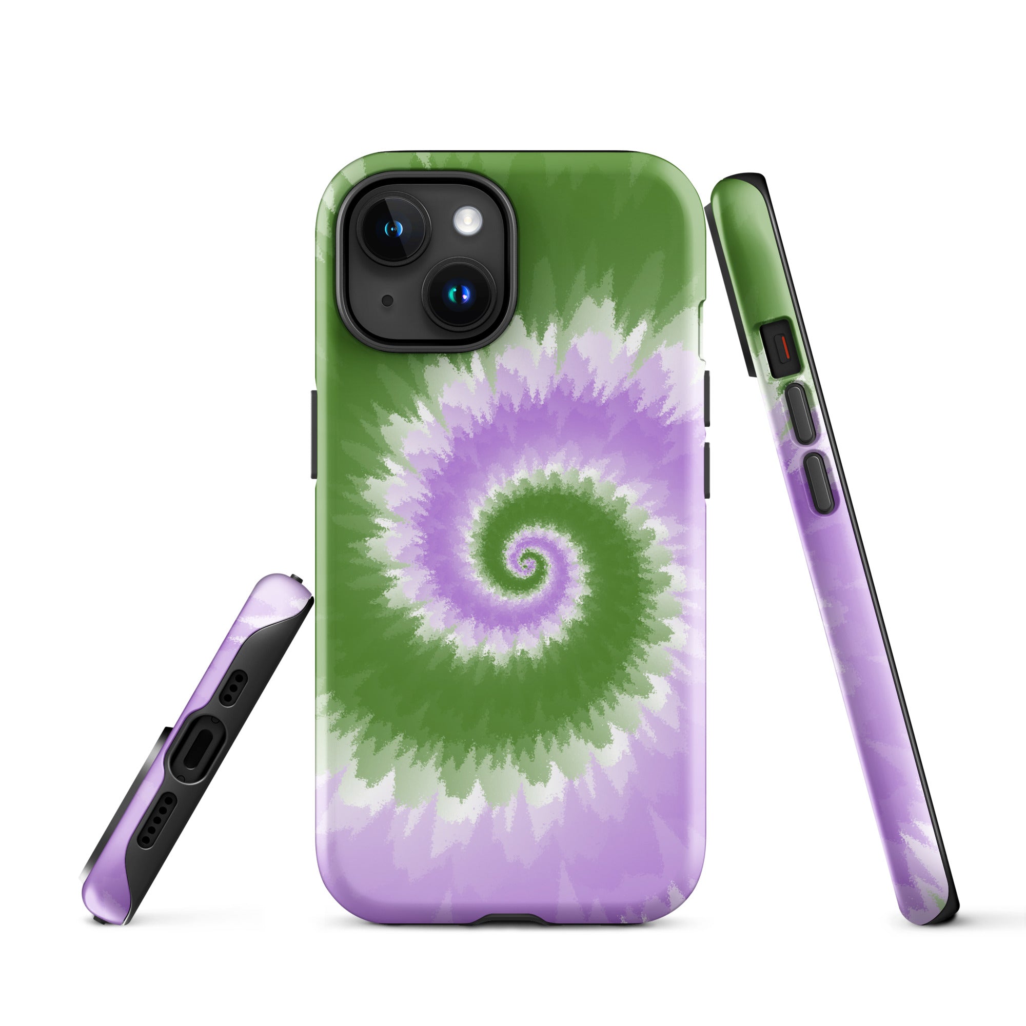 Tough Case for iPhone® Tie Dye Spiral Genderqueer