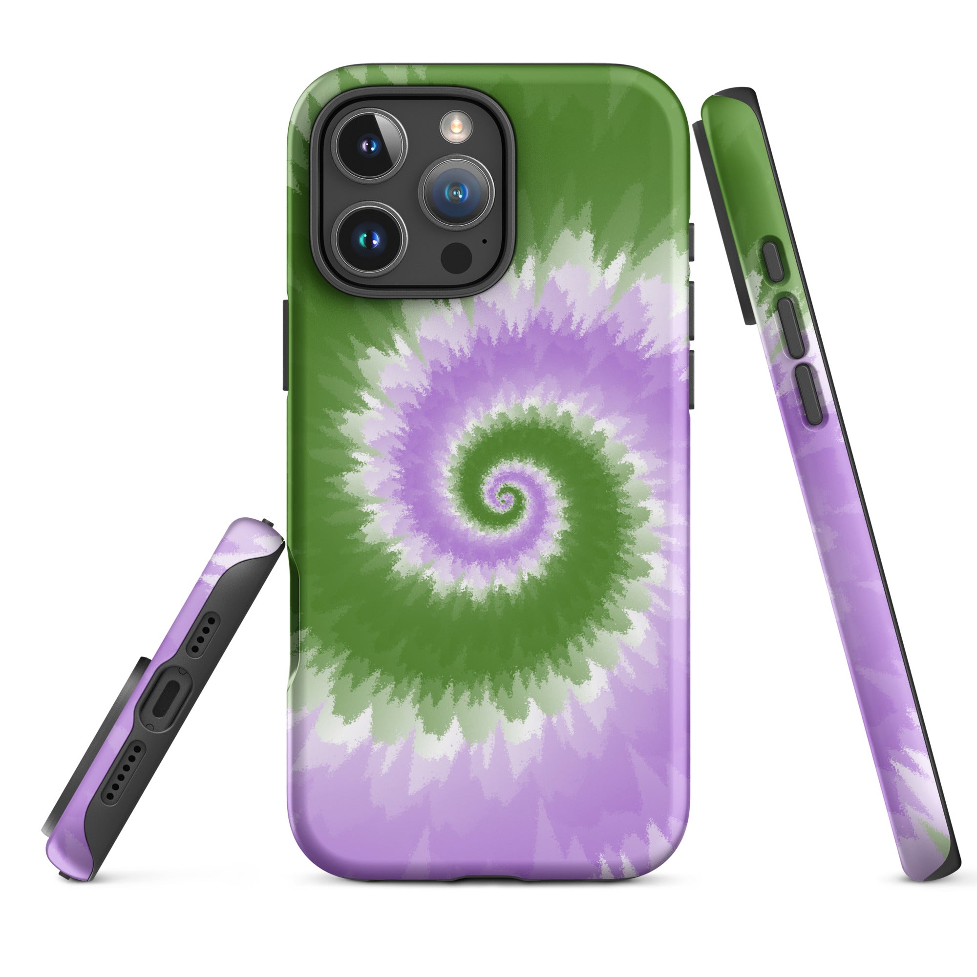 Tough Case for iPhone® Tie Dye Spiral Genderqueer