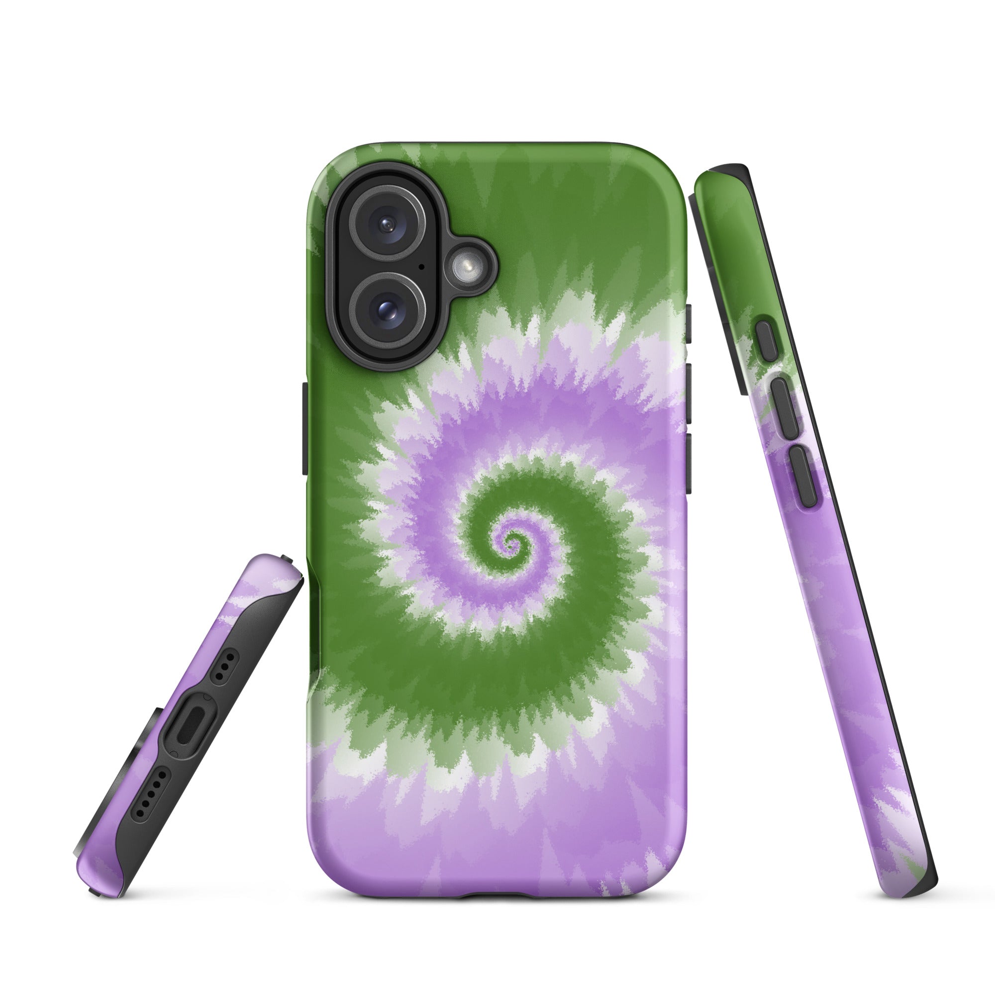 Tough Case for iPhone® Tie Dye Spiral Genderqueer