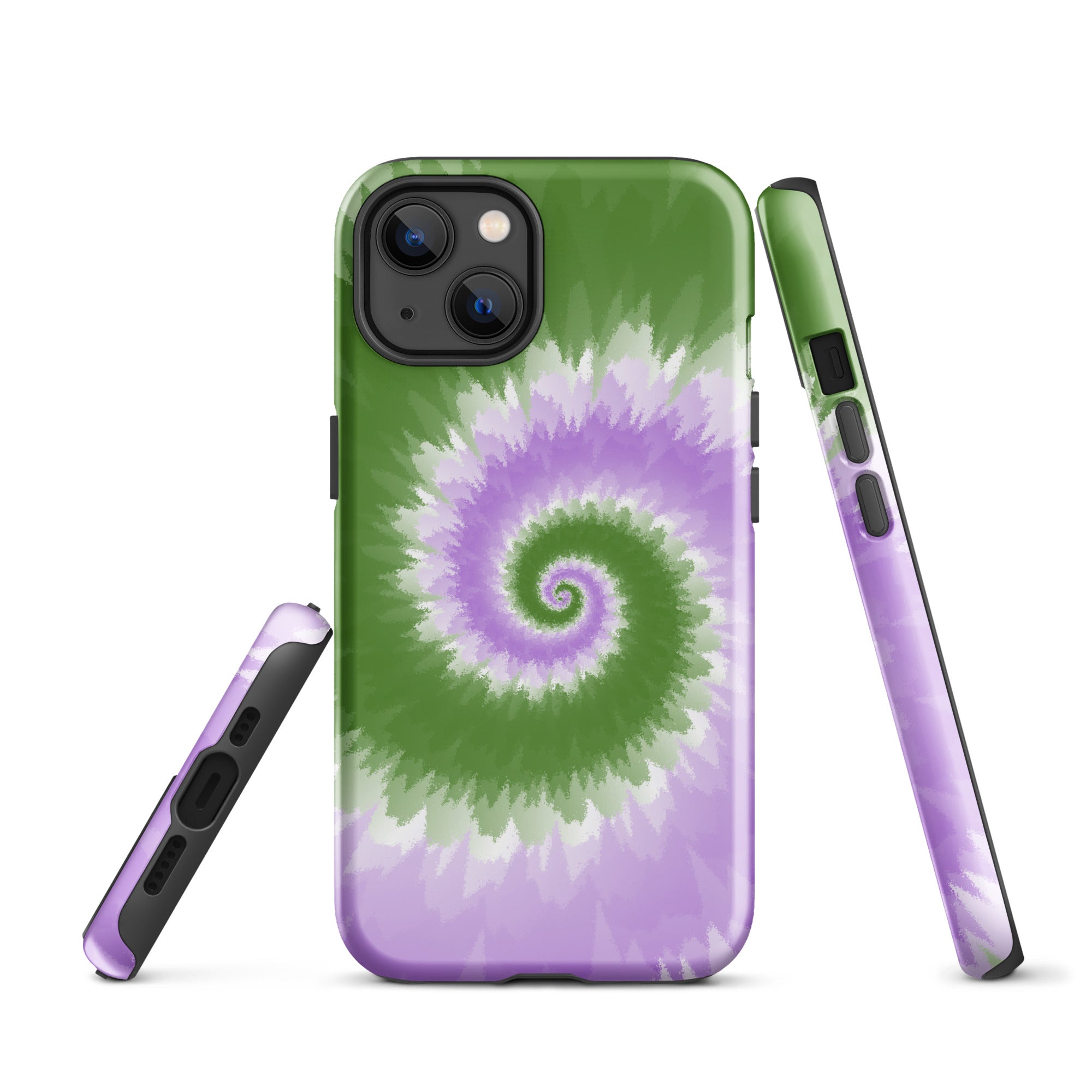 Tough Case for iPhone® Tie Dye Spiral Genderqueer