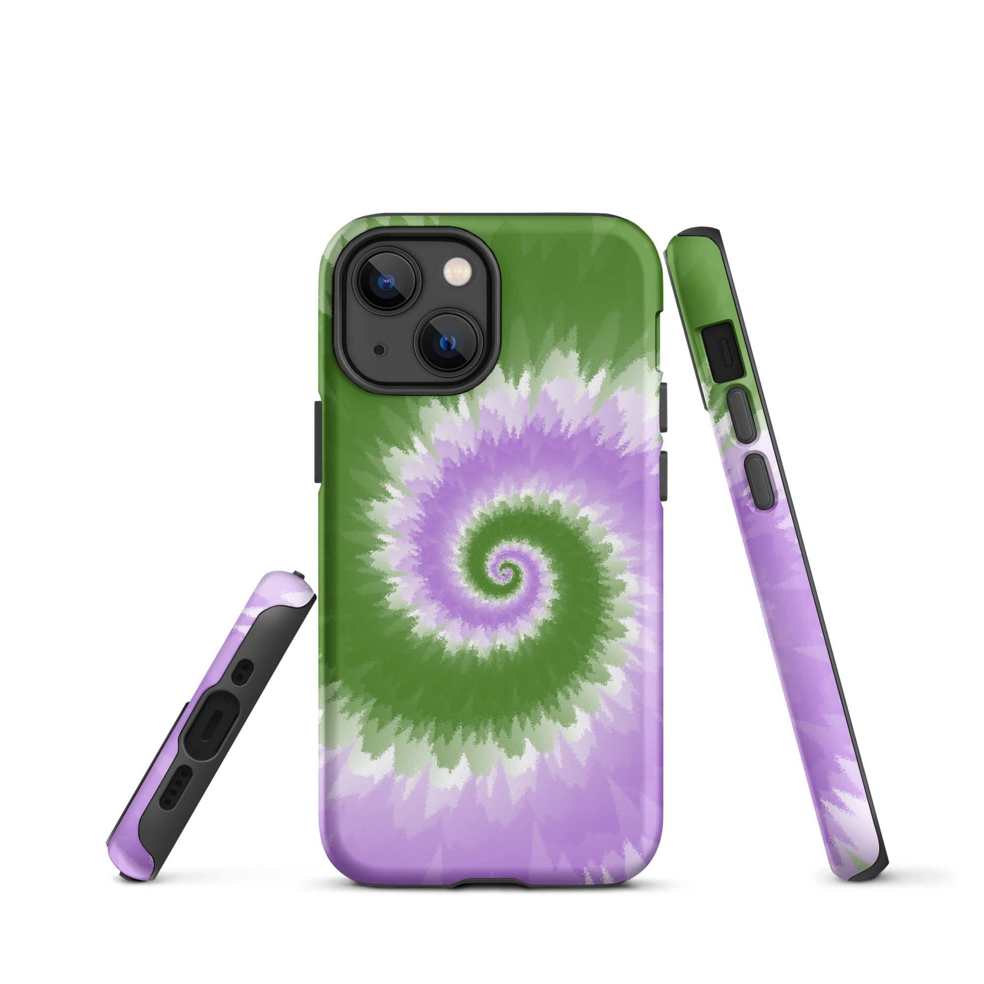 Tough Case for iPhone® Tie Dye Spiral Genderqueer