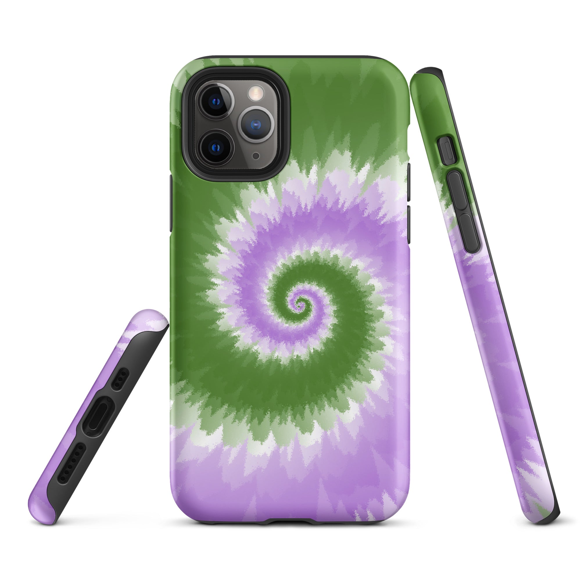 Tough Case for iPhone® Tie Dye Spiral Genderqueer