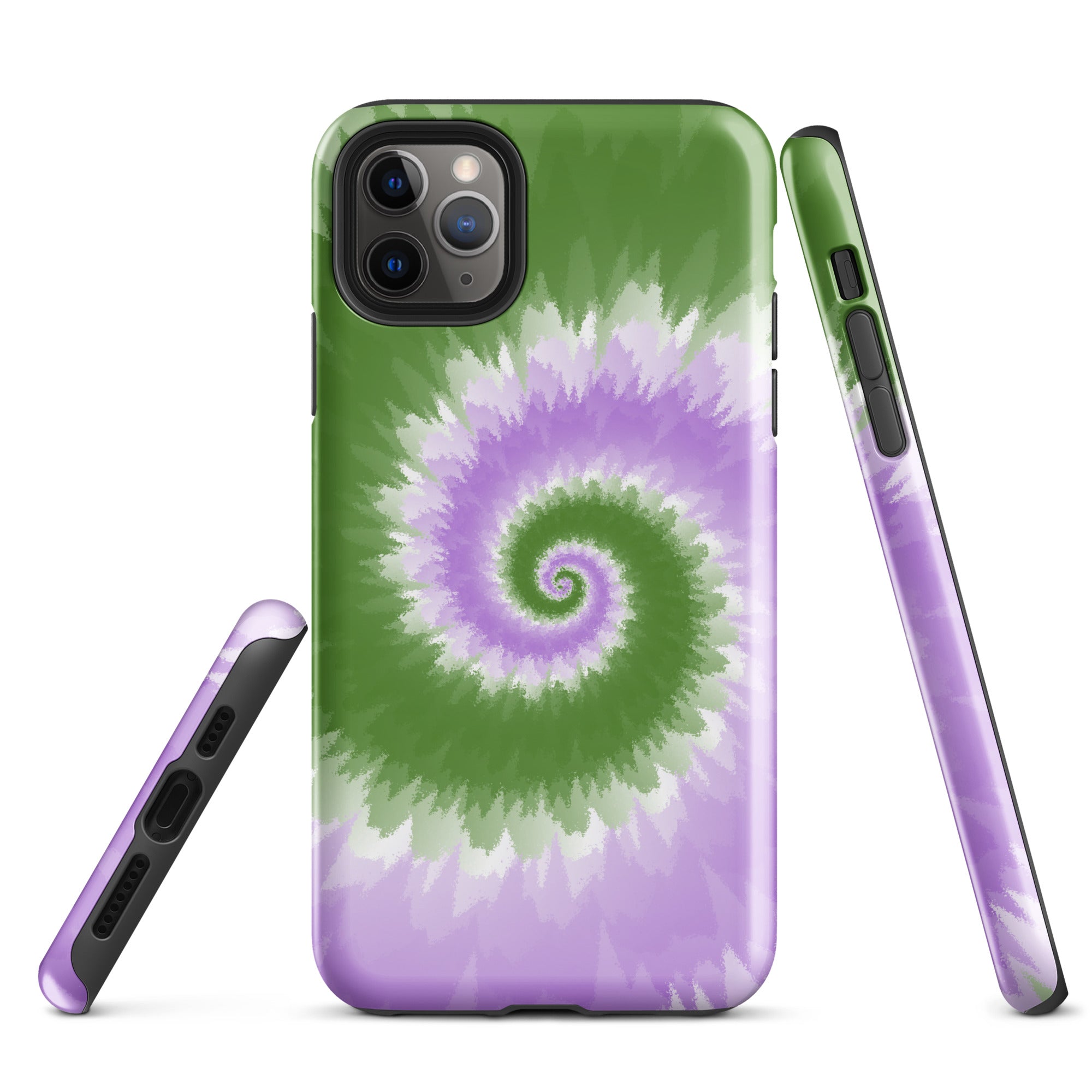 Tough Case for iPhone® Tie Dye Spiral Genderqueer