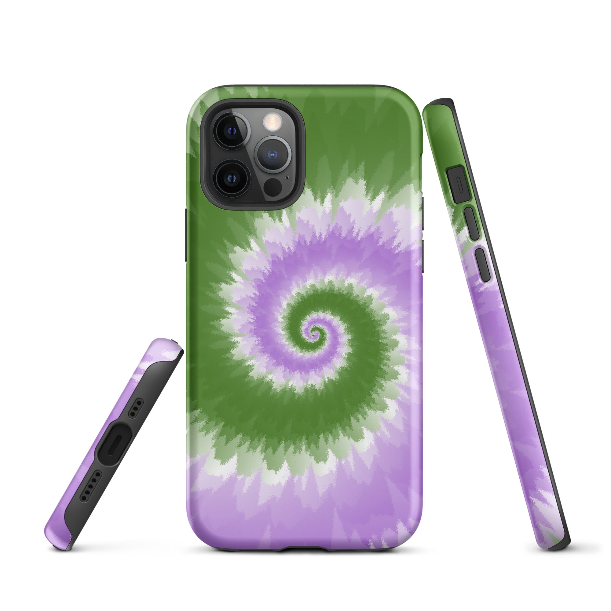 Tough Case for iPhone® Tie Dye Spiral Genderqueer
