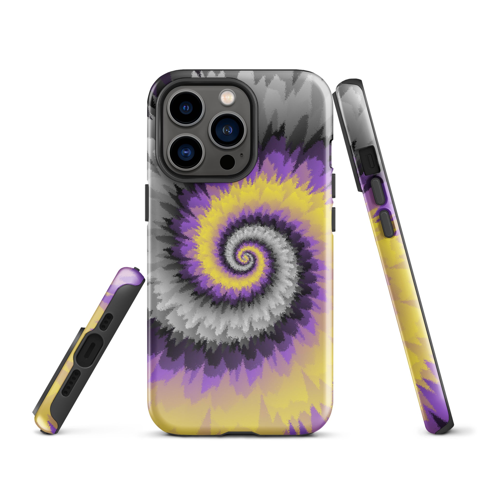 Tough Case for iPhone® Tie Dye Spiral Nonbinary